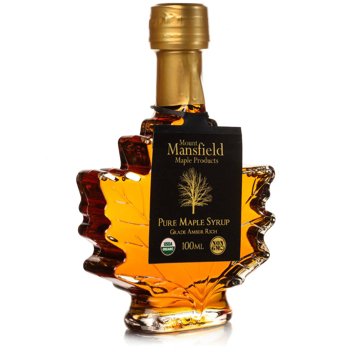 100ml Vermont Maple Leaf Favor Bottle of Organic Pure Vermont Maple Syrup - Image 2