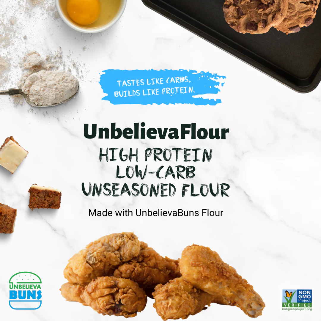 2 Bags UnbelievaFlour - High Protein, Low-Carb Flour (all-purpose flour replacer) - Image 2