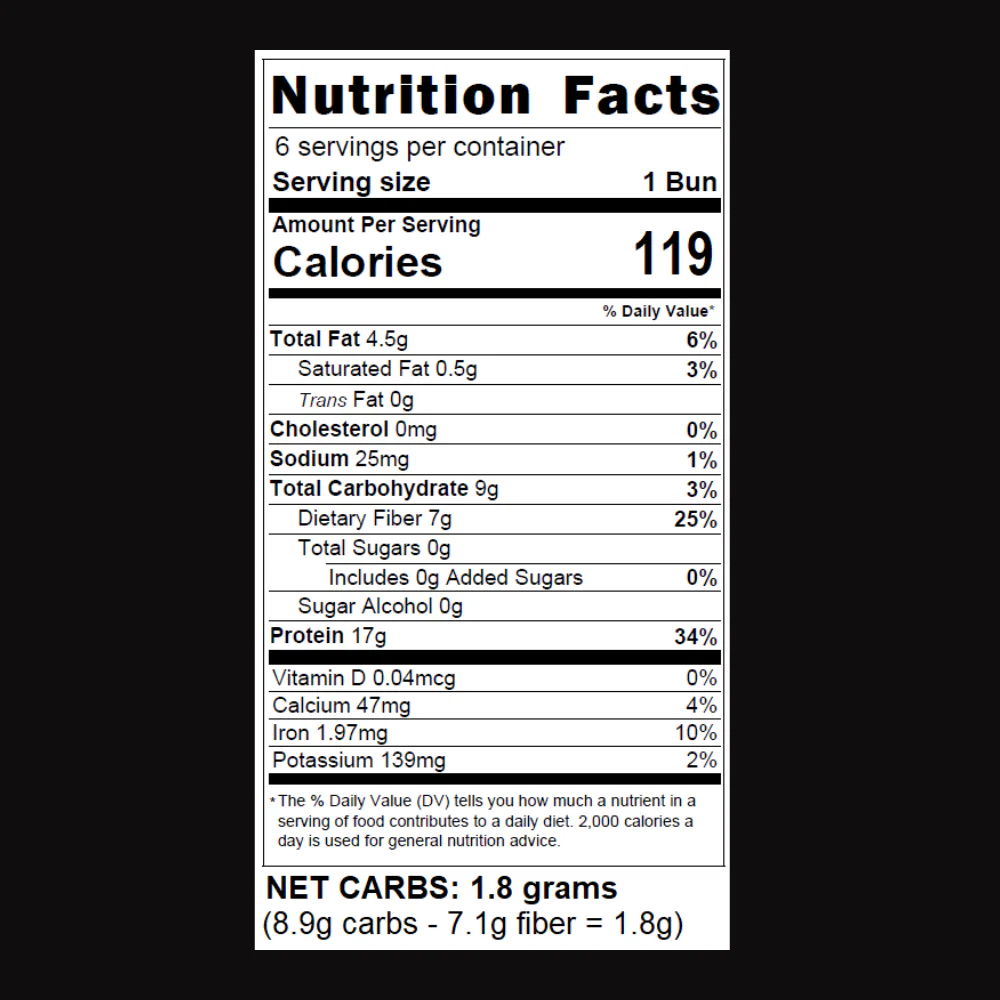 4 Bags of UnbelievaBuns - High Protein, Low Carb Bread Buns (24 Total Buns) - Image 3