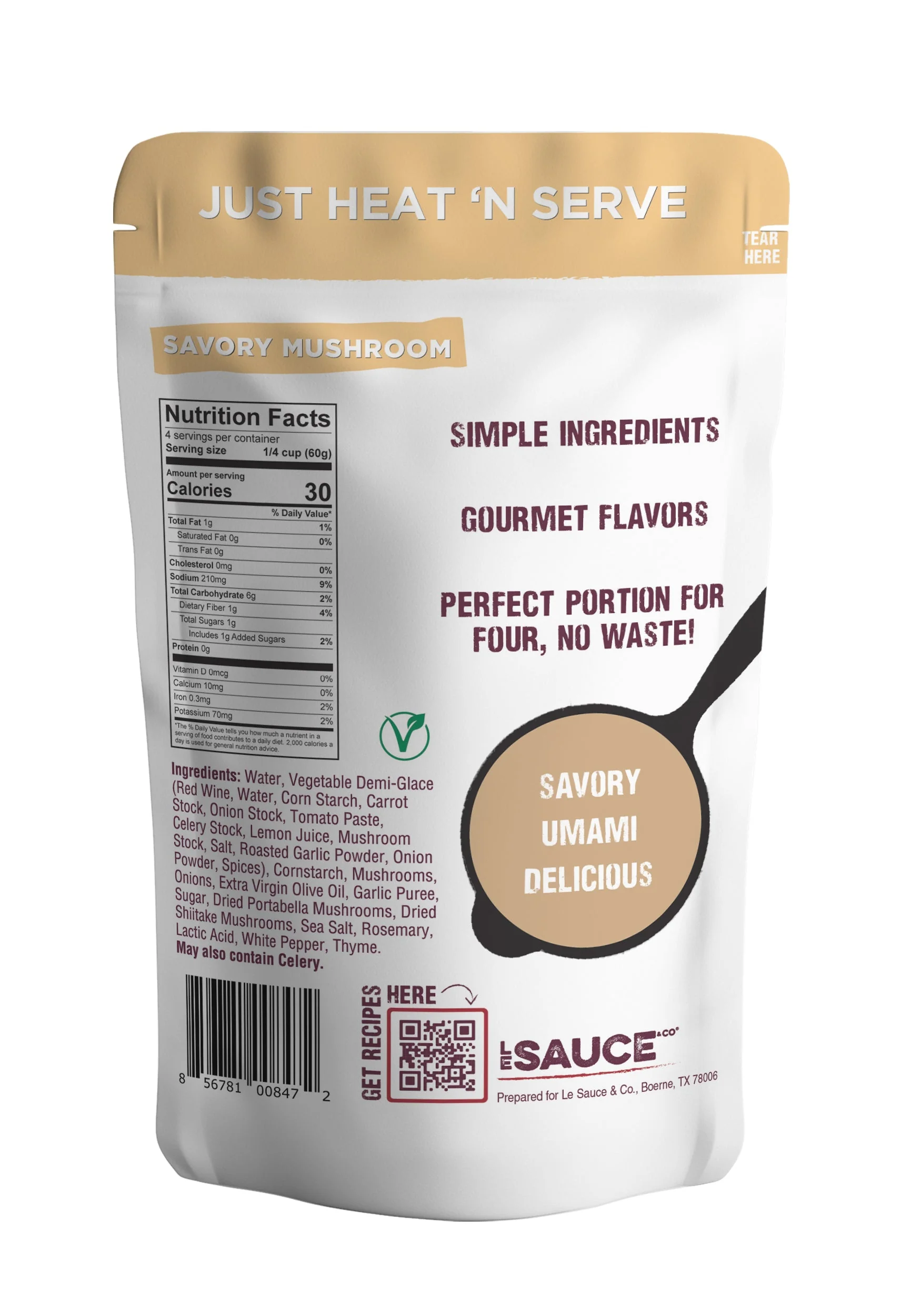 4 serving Savory Mushroom Gourmet Gravy - Image 3