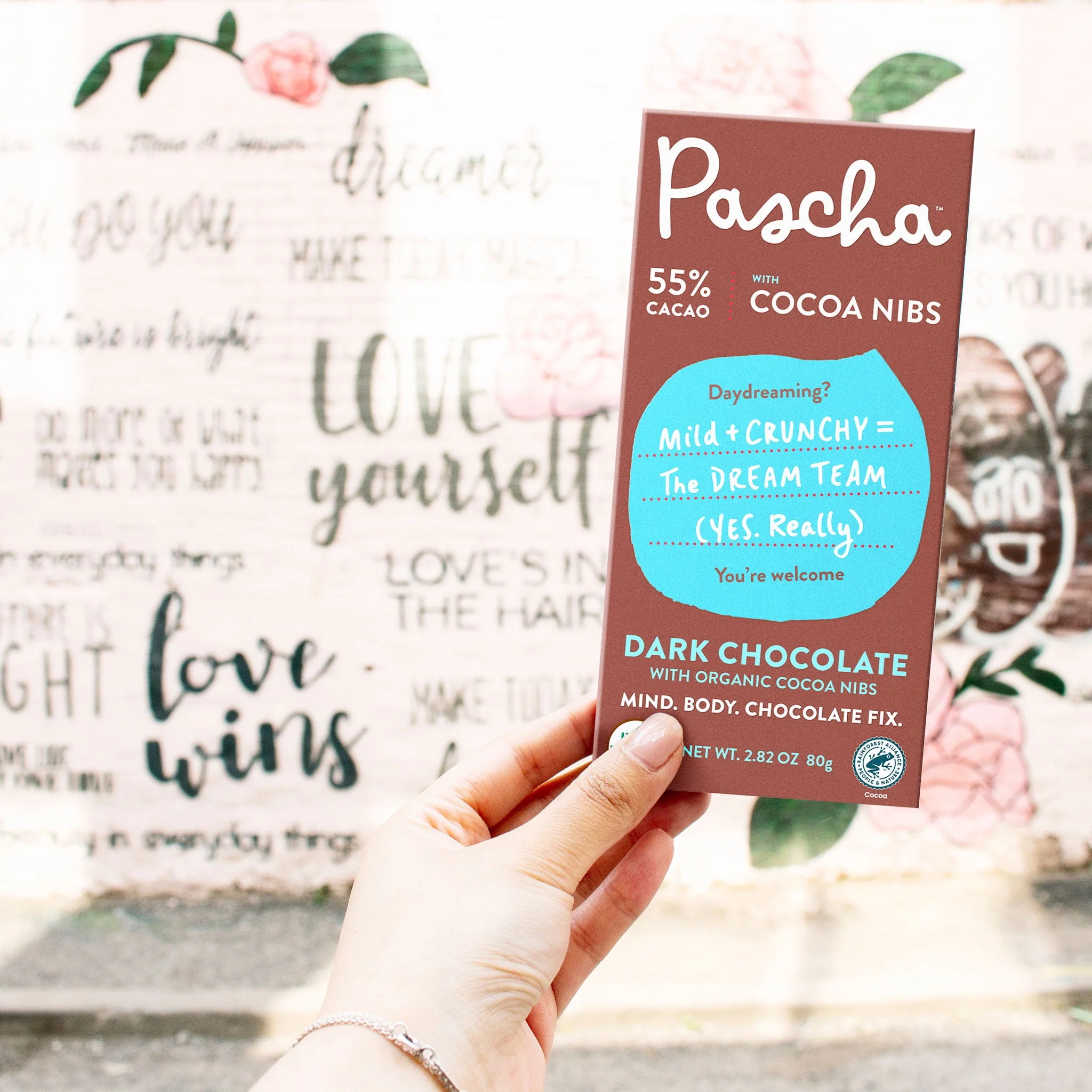55% Cacao Organic Vegan Dark Chocolate Bar with Cocoa Nibs - Image 5