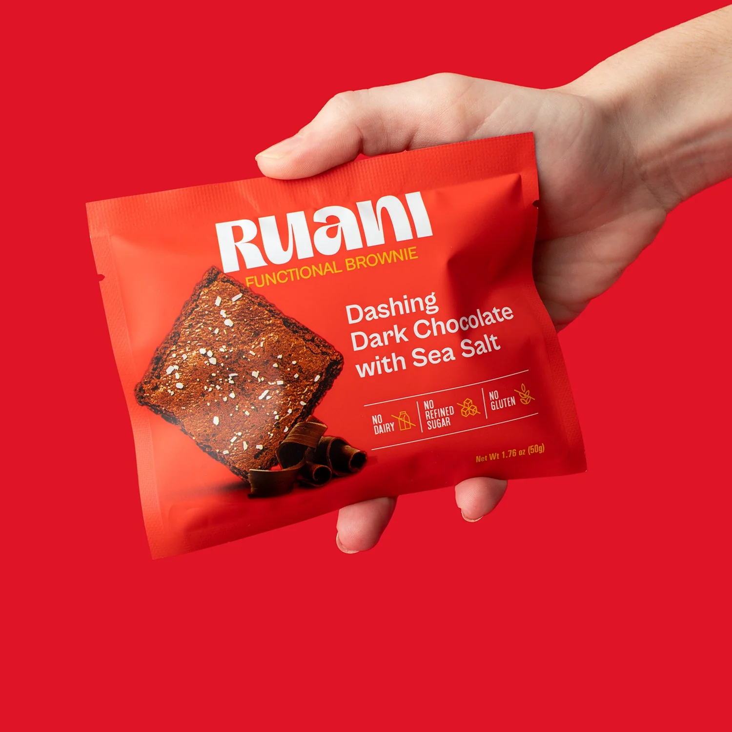 6 pack Dashing Dark Chocolate Brownie with sea salt - Image 2