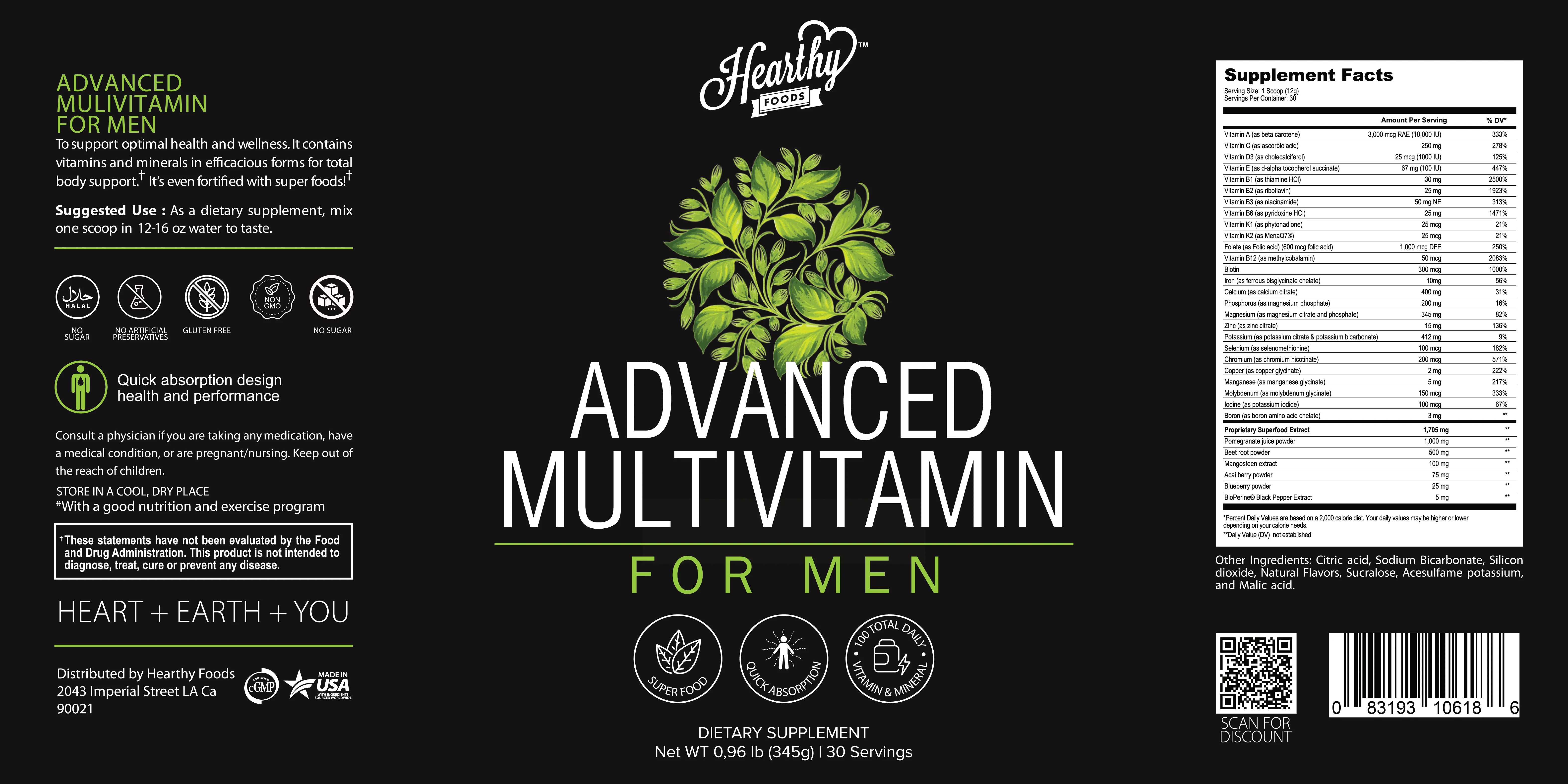 ADVANCE SUPERFOOD MULTIVITAMINS FOR MEN- NEW* Up To 3x more than the Competition - Image 5