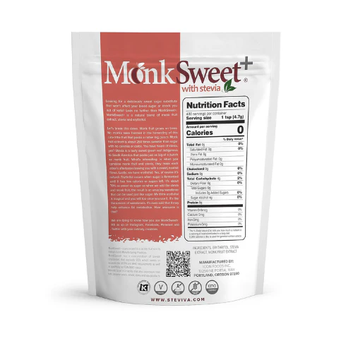 All-Purpose Cooking & Baking Keto Sweetener - Premium Stevia Blend, Easily Dissolves, MonkSweet+ - Image 2