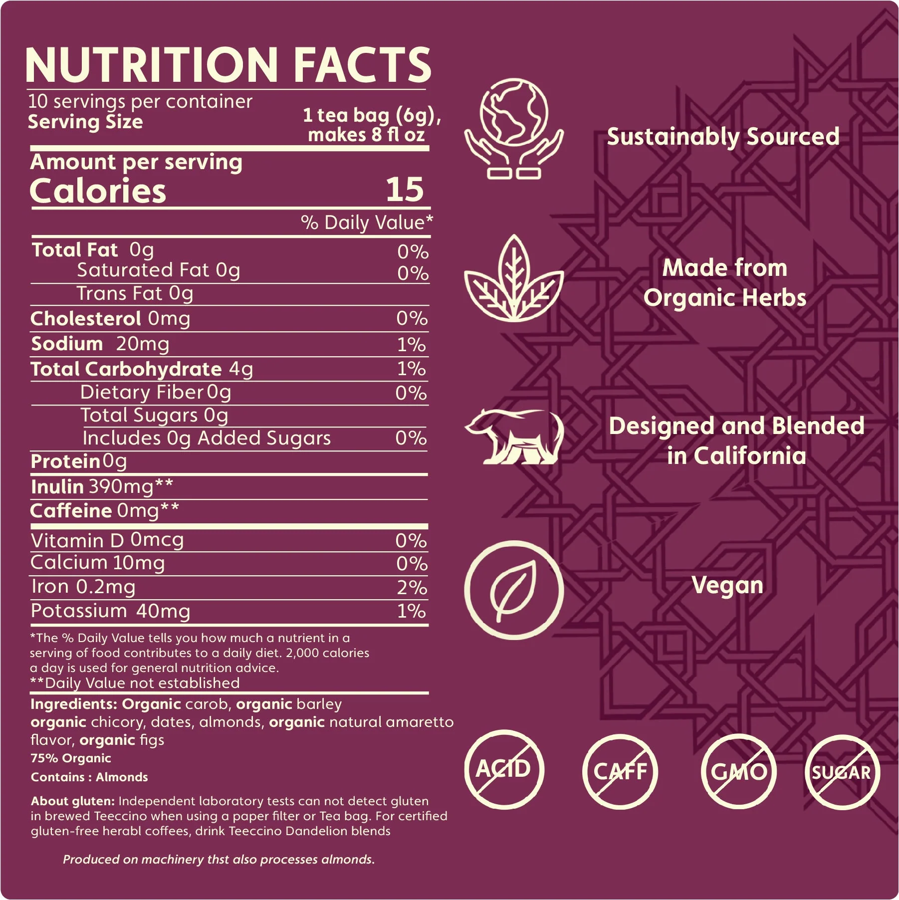 Almond Amaretto Roasted Herbal Tea - Image 4