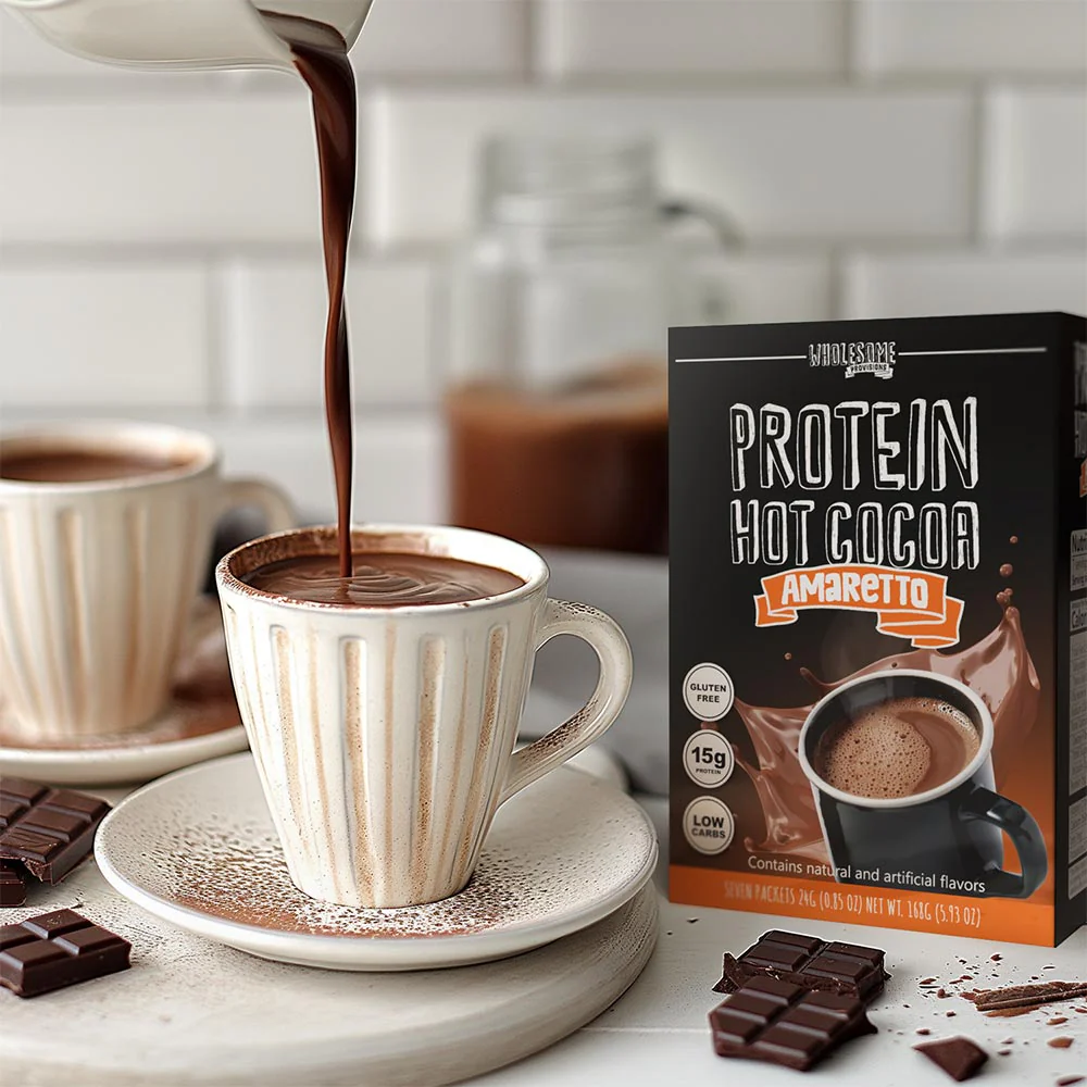 Amaretto Protein Hot Chocolate - High Protein & Low in Carbs, Keto-Friendly - Image 2