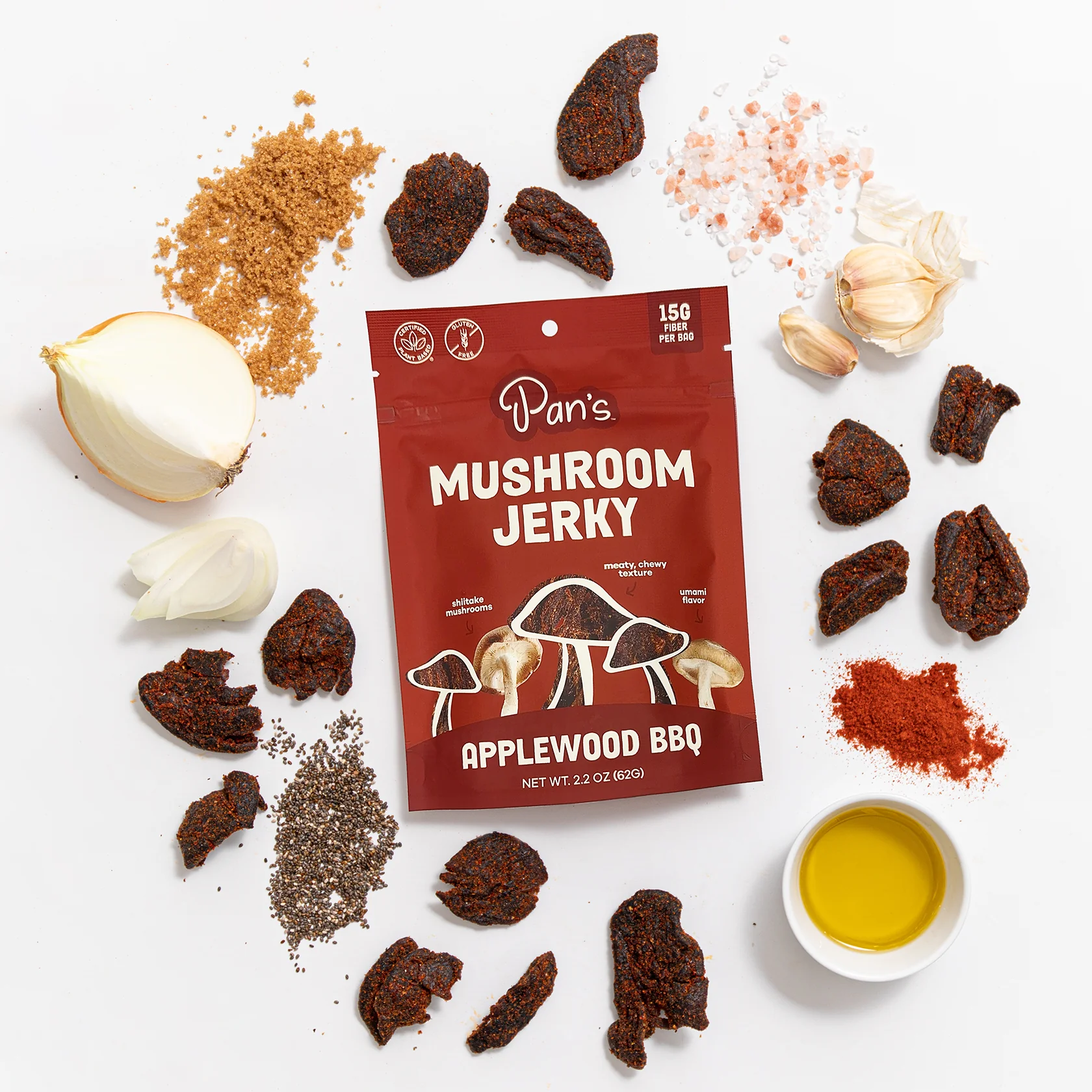 Applewood BBQ Mushroom Jerky - Image 5