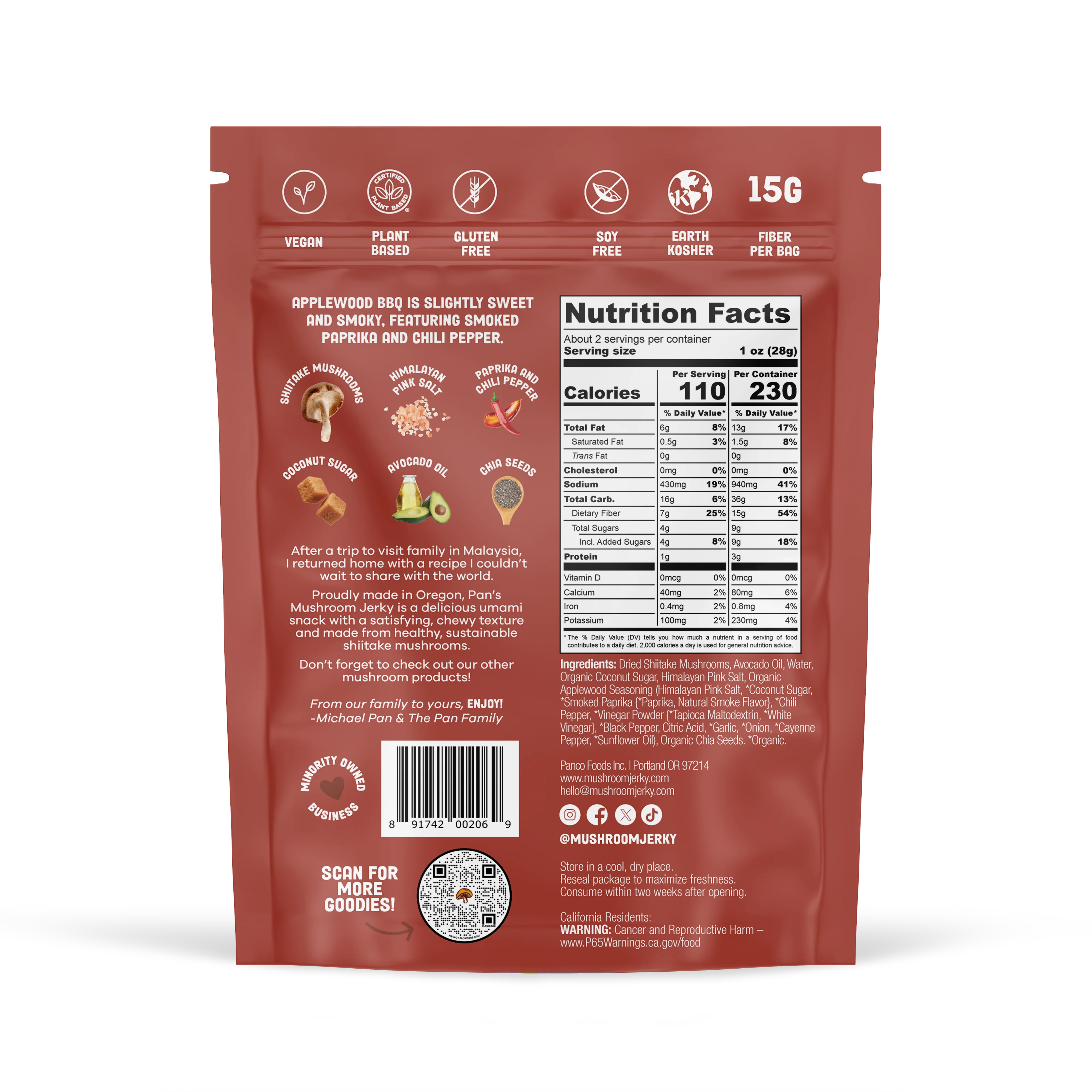 Applewood BBQ Mushroom Jerky - Image 6