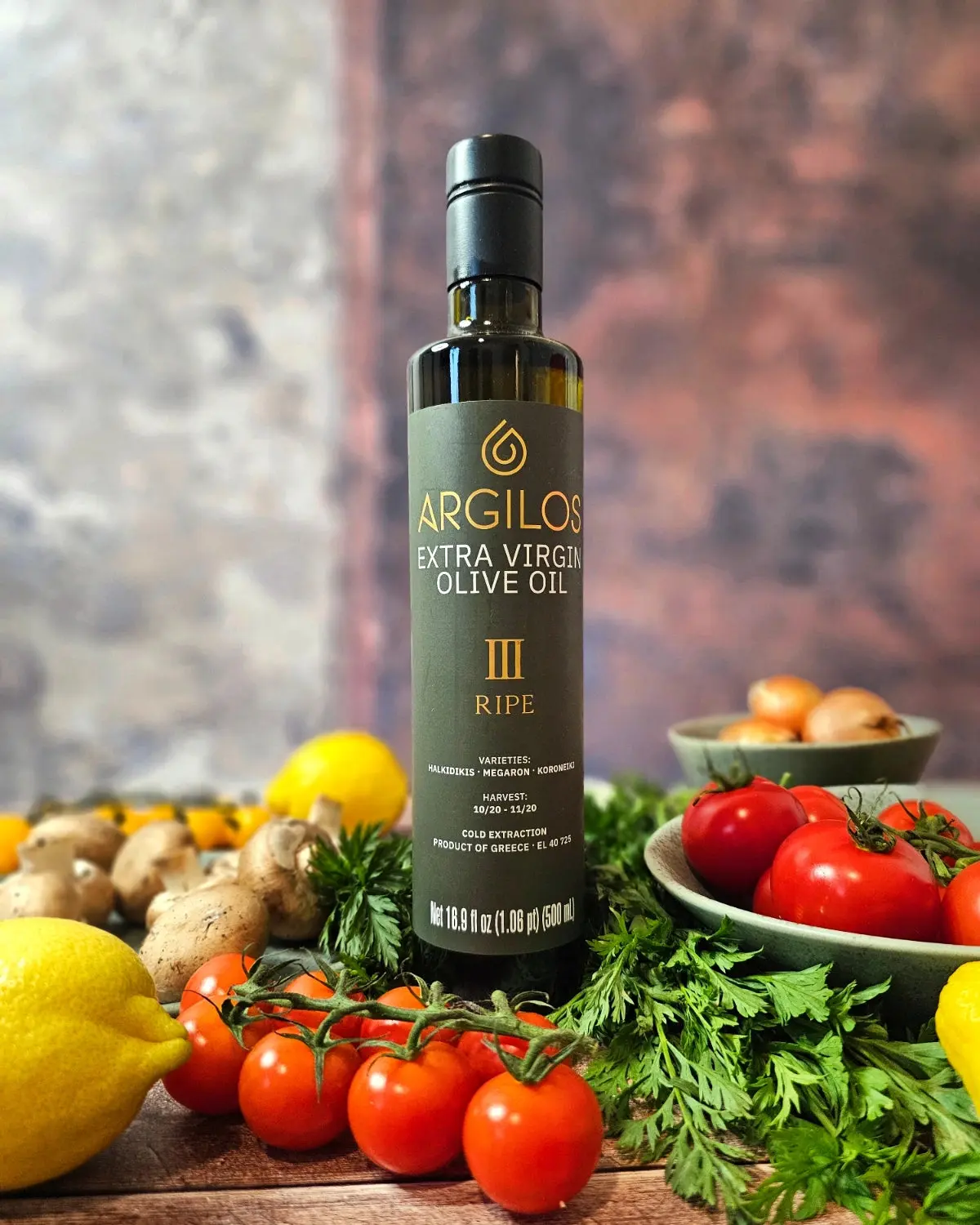 ARGILOS III RIPE Greek Extra Virgin Olive Oil (500ml) - Image 12