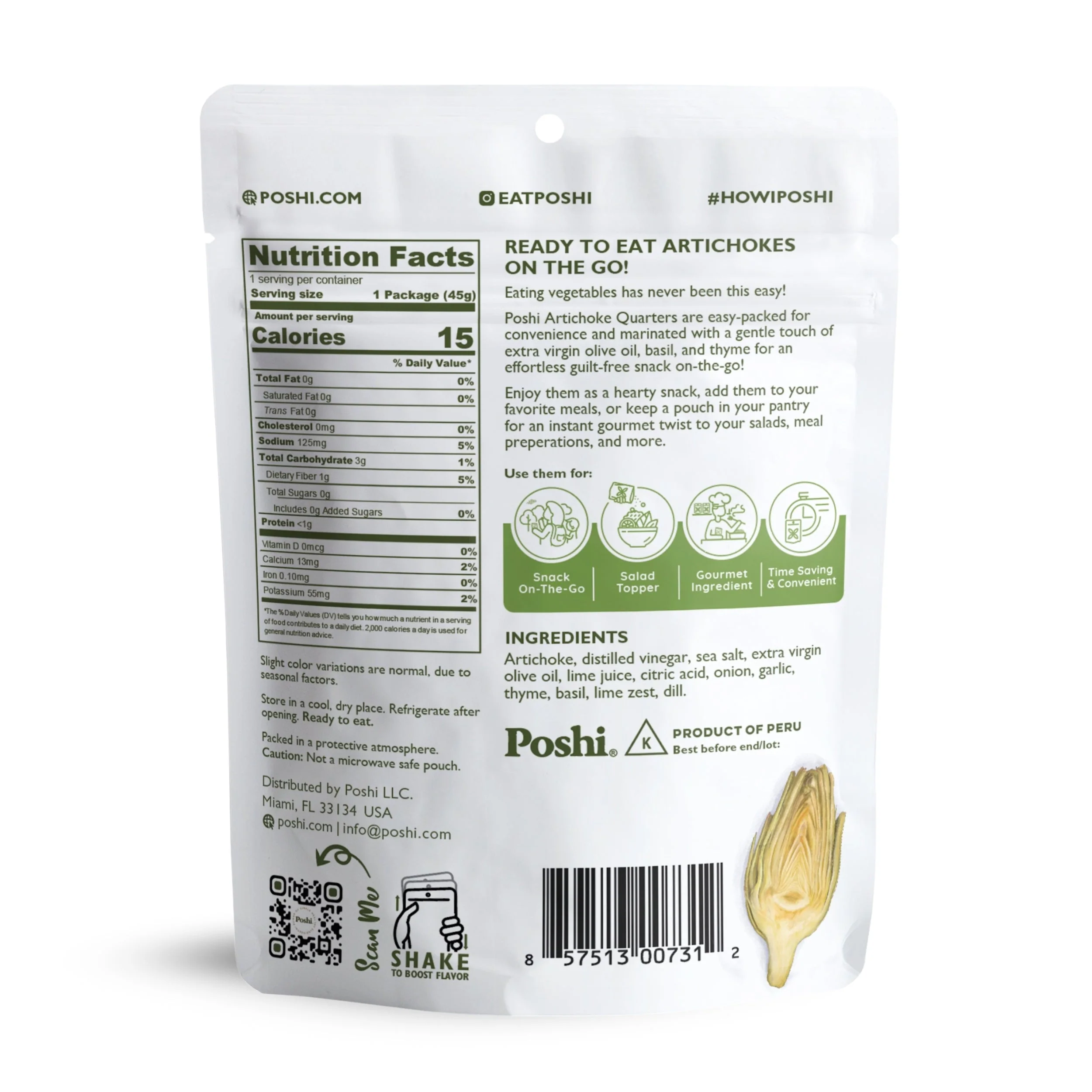 Artichokes With Basil & Thyme - 10 Pack (1.58 OZ/Pouch) - Image 3