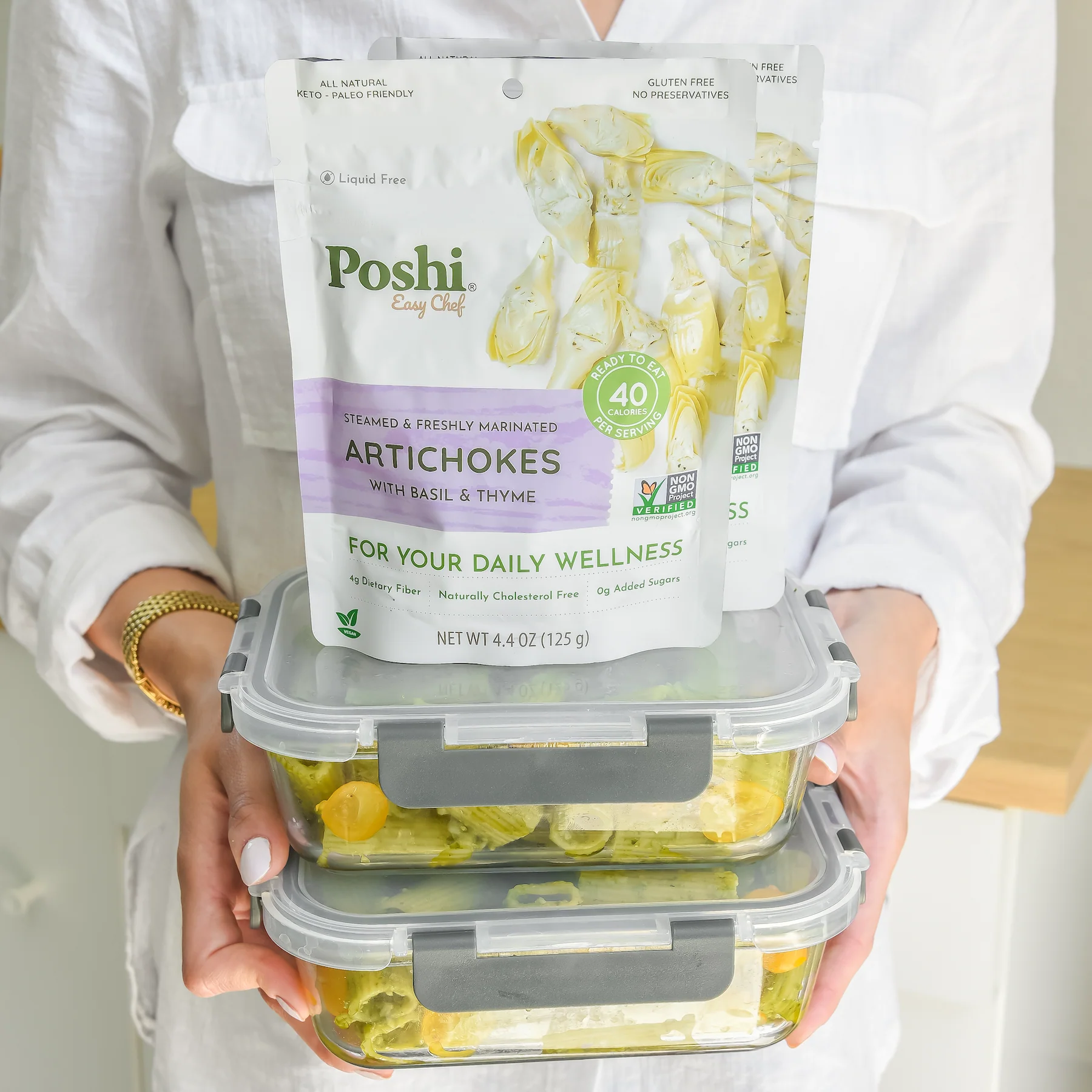 Artichokes With Basil & Thyme | Easy Chef - 10 Pack (4.4 OZ/Pouch) - Image 5