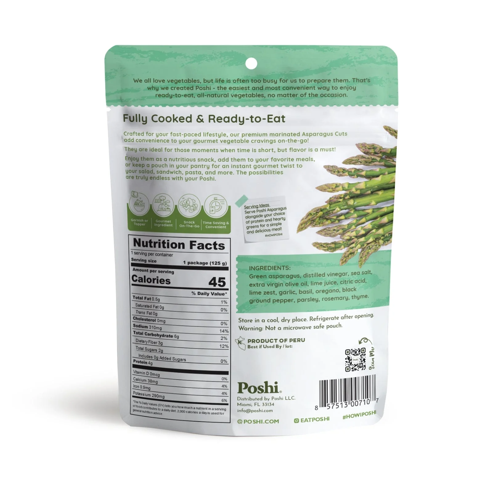 Asparagus With Rosemary & Oregano | Easy Chef - 10 Pack (4.4 OZ/Pouch) - Image 2