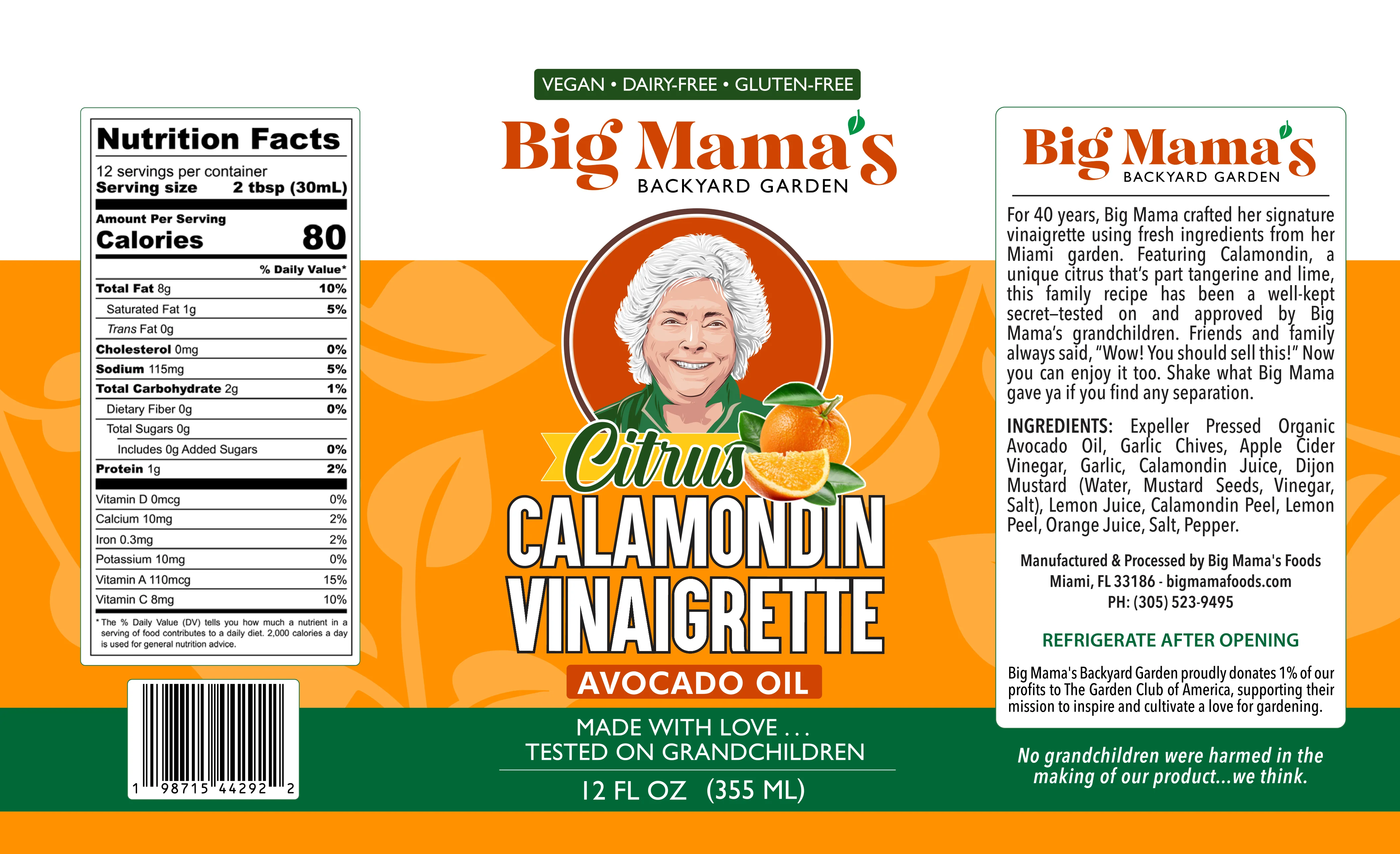 Avocado Oil - Big Mama's Calamondin Vinaigrette - Image 2