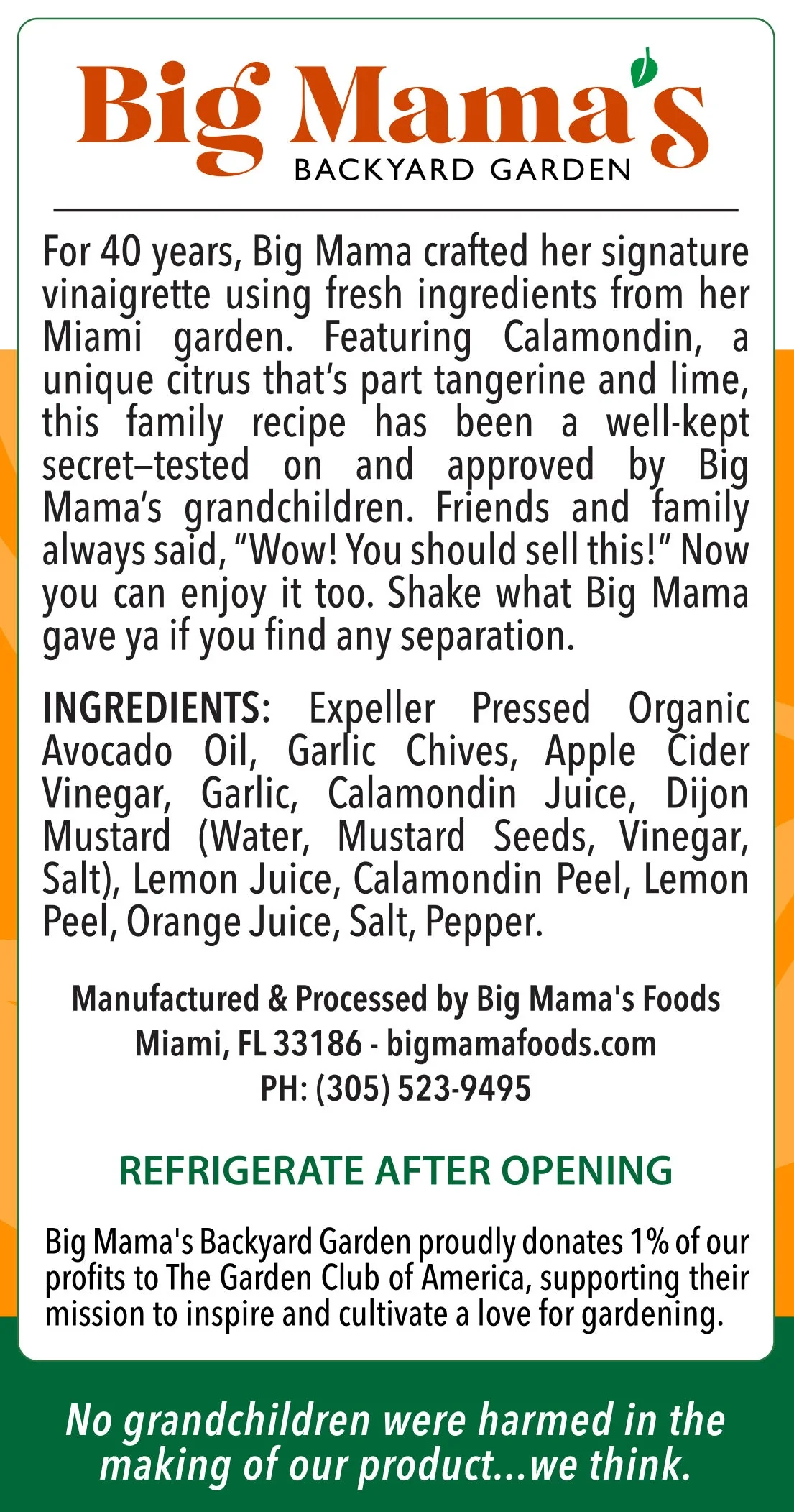 Avocado Oil - Big Mama's Calamondin Vinaigrette - Image 3