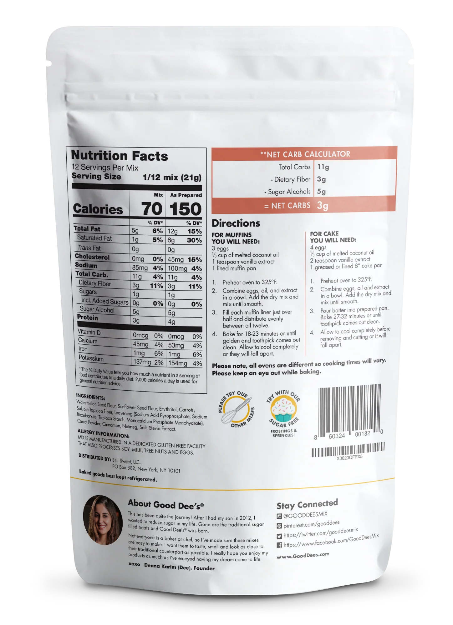 Back in stock! Keto Carrot Cake Mix & Muffins - Gluten Free and No Added Sugar - Image 2
