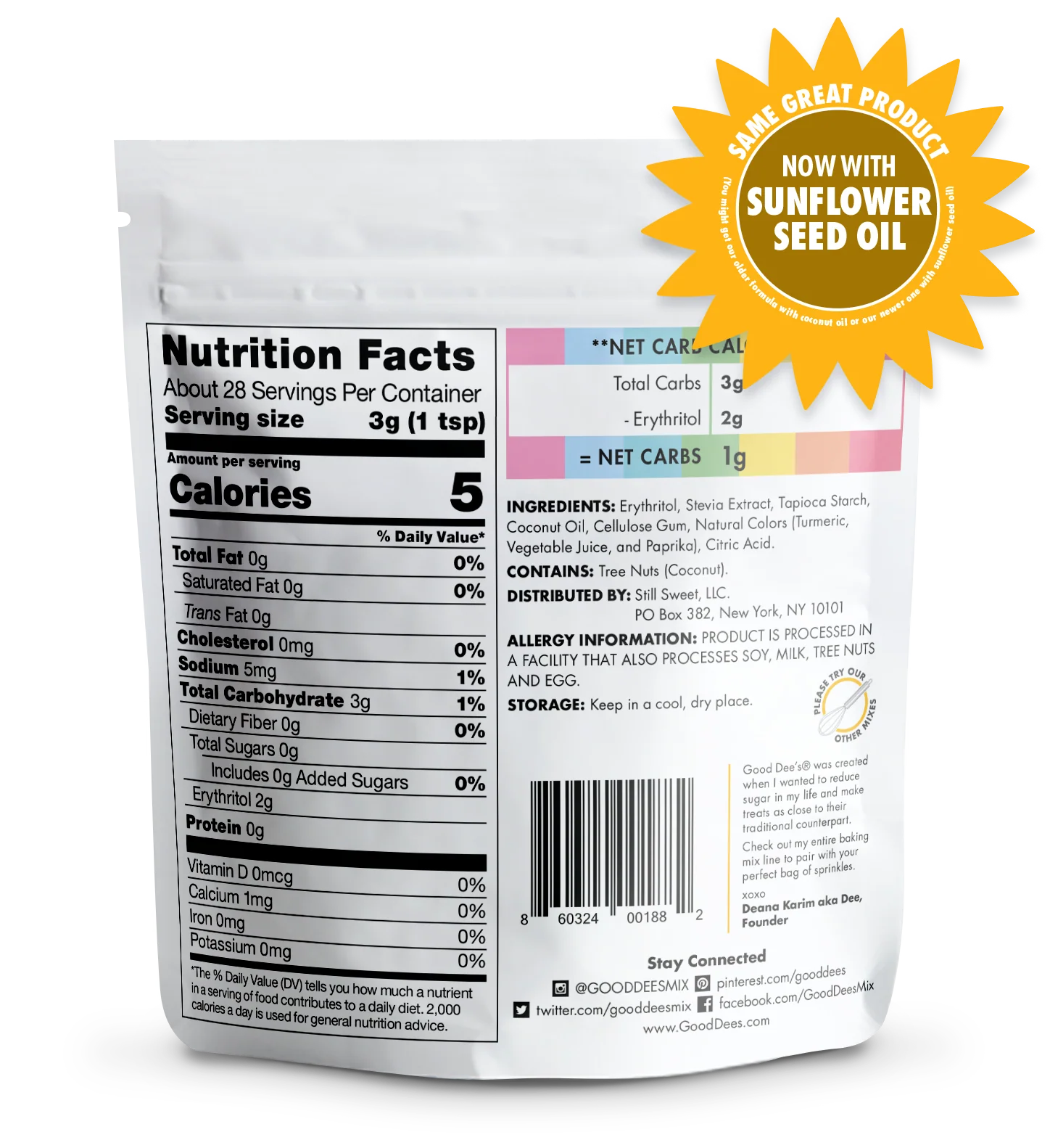 Back in stock! Keto Rainbow Sprinkles Gluten Free and No Added Sugar - Image 3