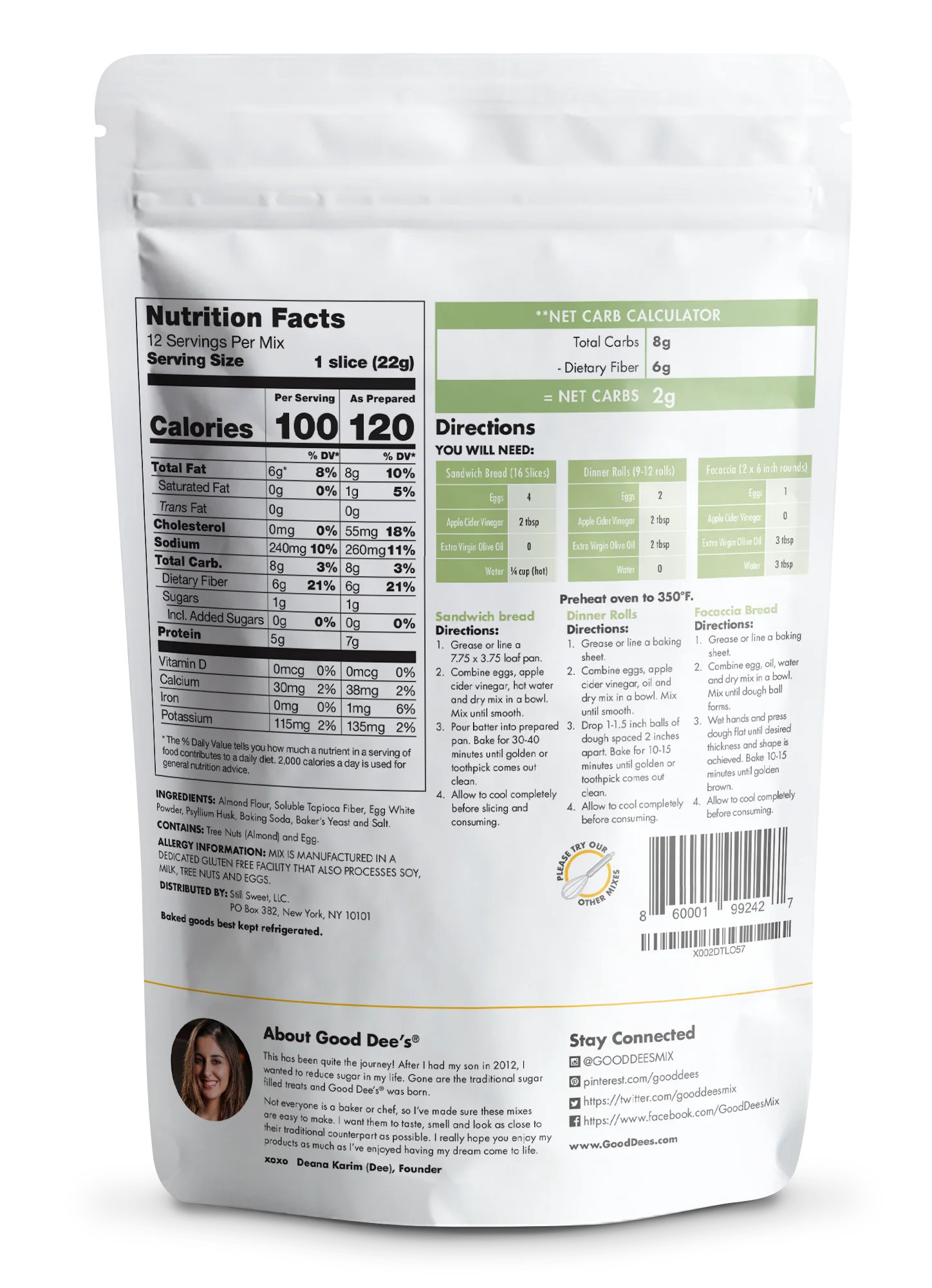 Multi-Purpose Keto Bread Mix - Gluten Free and No Added Sugar - Image 2