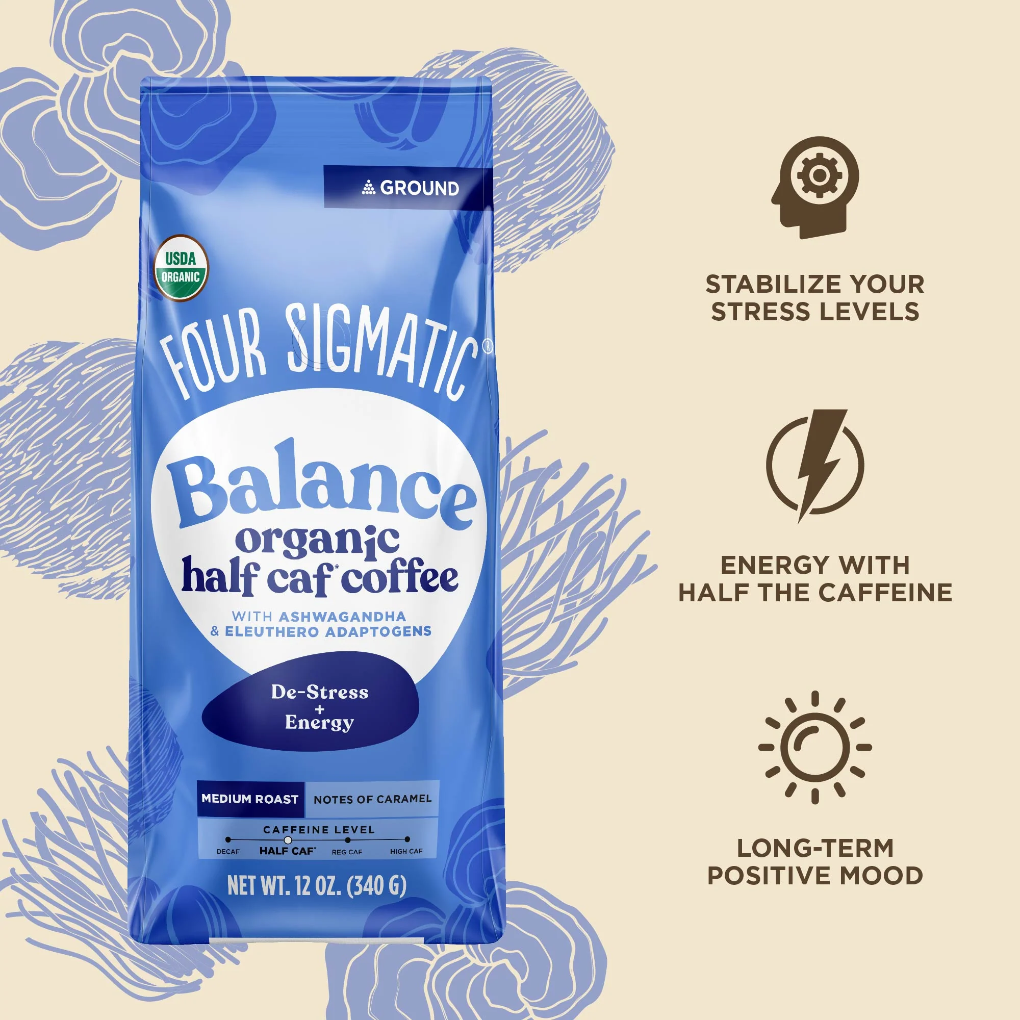 Balance Half Caf Ground Coffee - Medium - Image 7