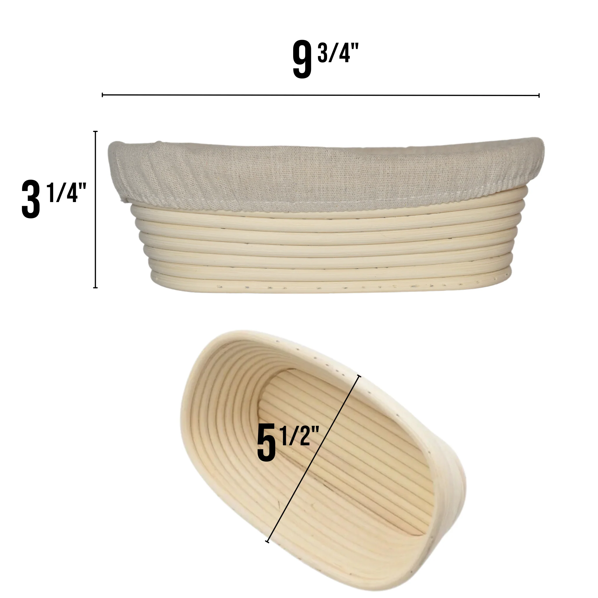 Banneton Bread Proofing Basket with Liner - Image 5