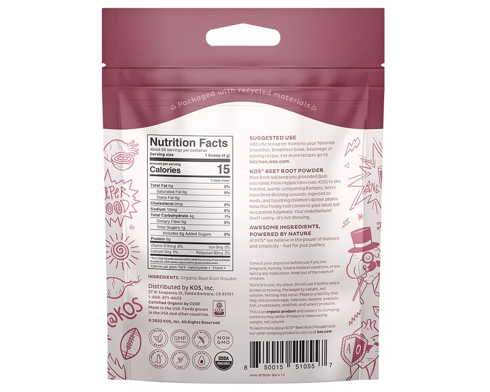Organic Beet Root Powder, 50 servings - Image 3