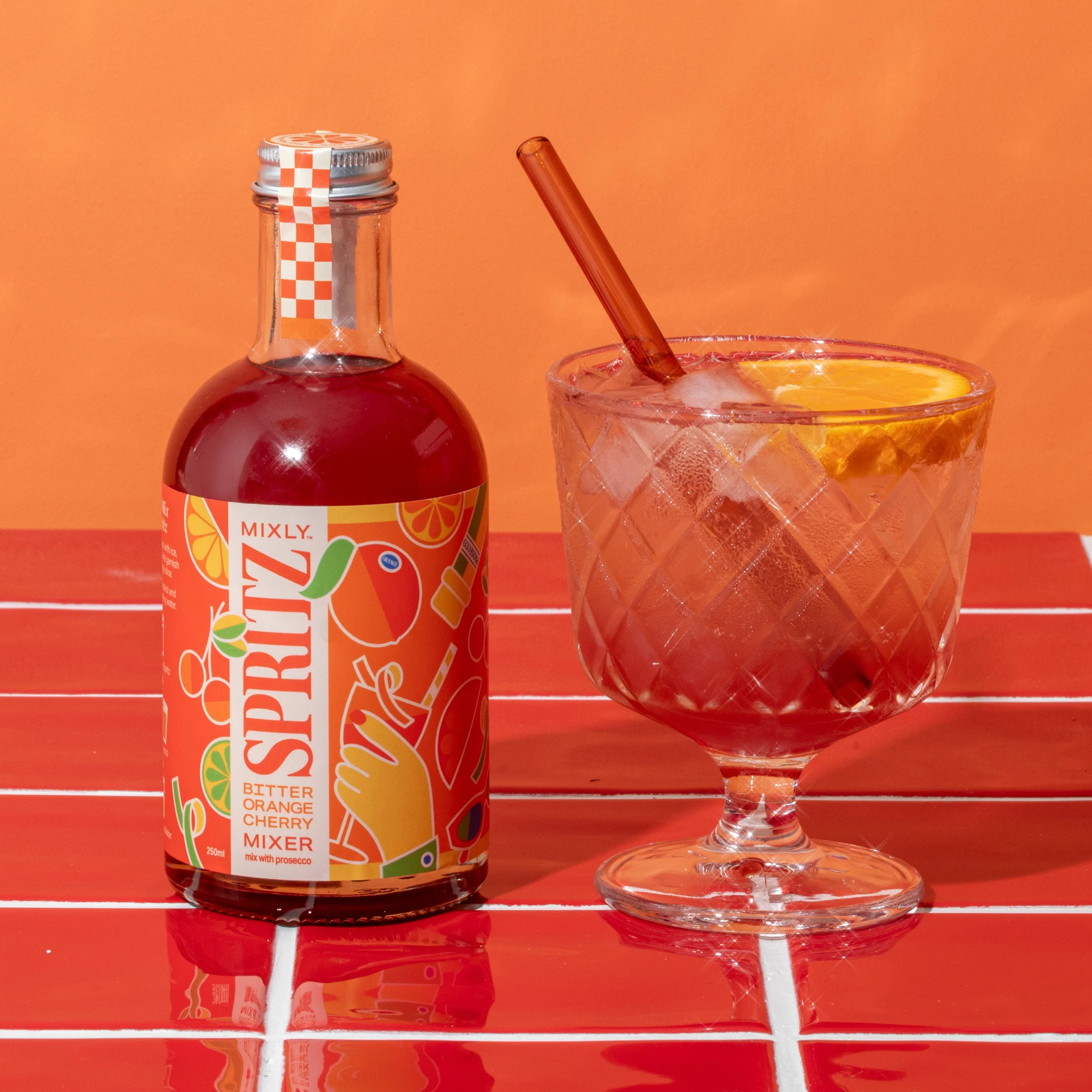 Bitter Orange Cherry Spritz | Non Alcoholic Cocktail & Mocktail Mixer - Image 3