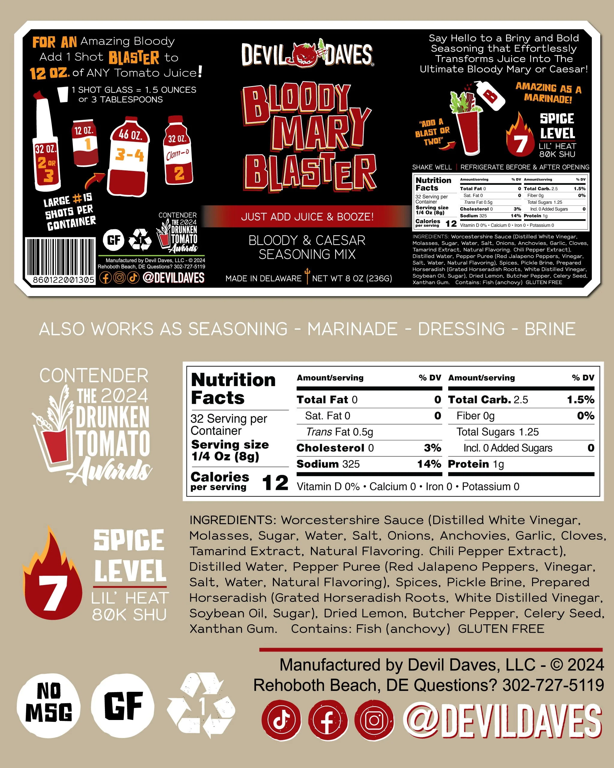 Blaster Original Bloody Mary Seasoning | 8 Oz - Image 4