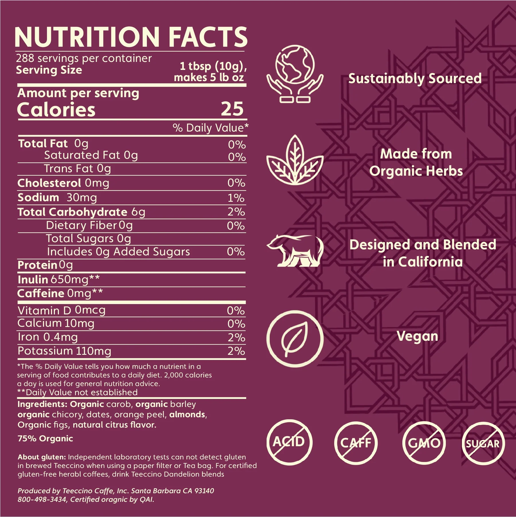 Blood Orange Chicory Herbal Coffee - Image 3