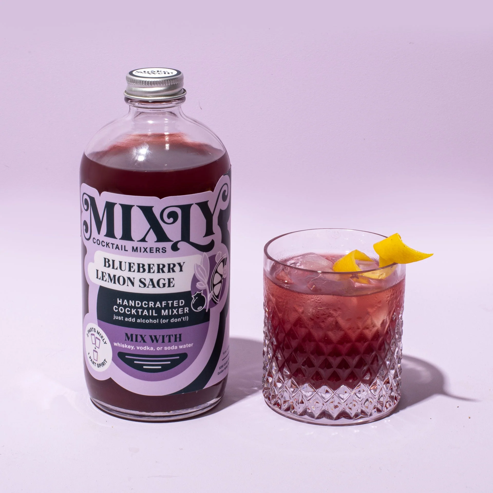 Blueberry Lemon Sage - Whiskey Sour Cocktail & Mocktail Mixer - Image 3
