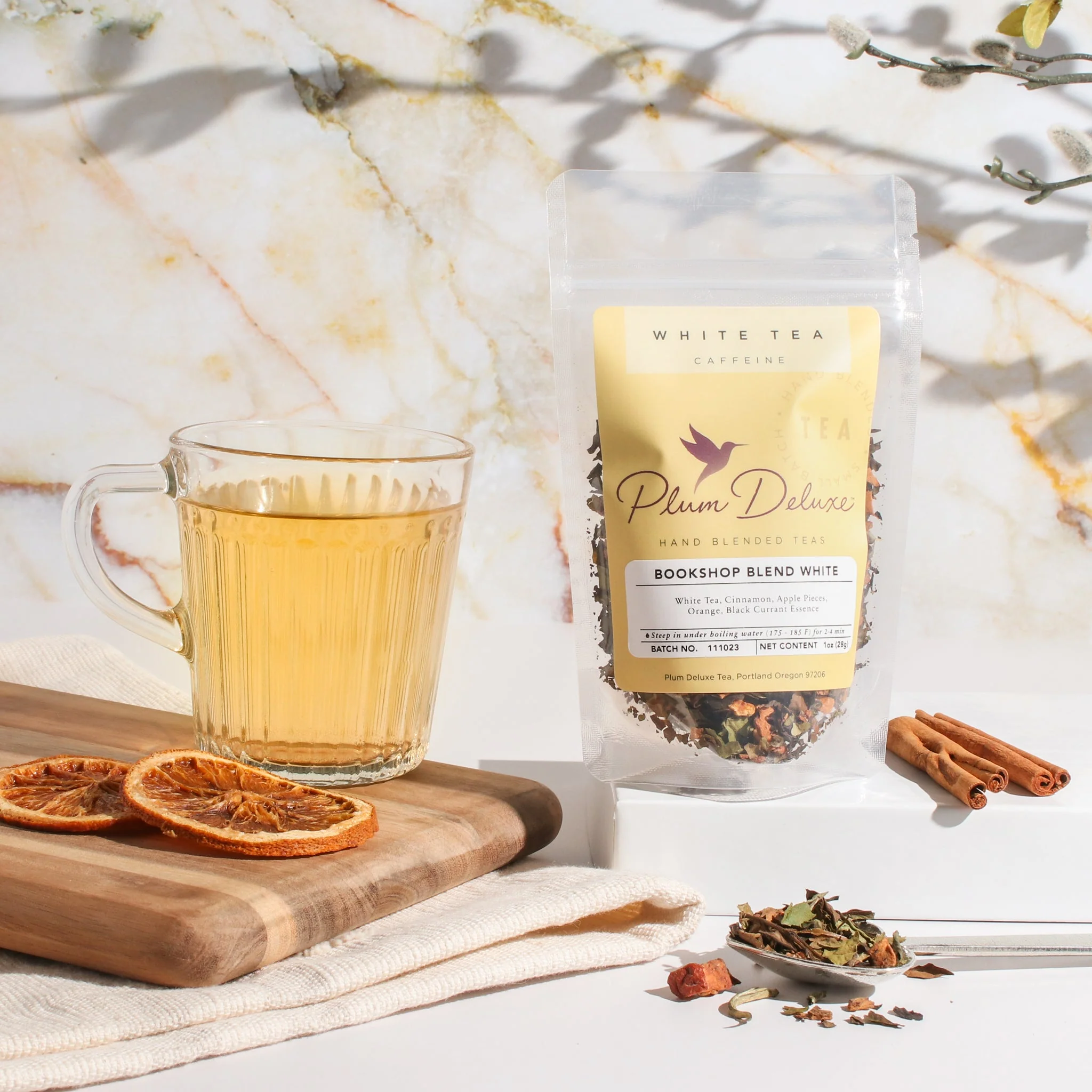 Bookshop Blend White Tea (Cinnamon / Black Currant) - Image 2