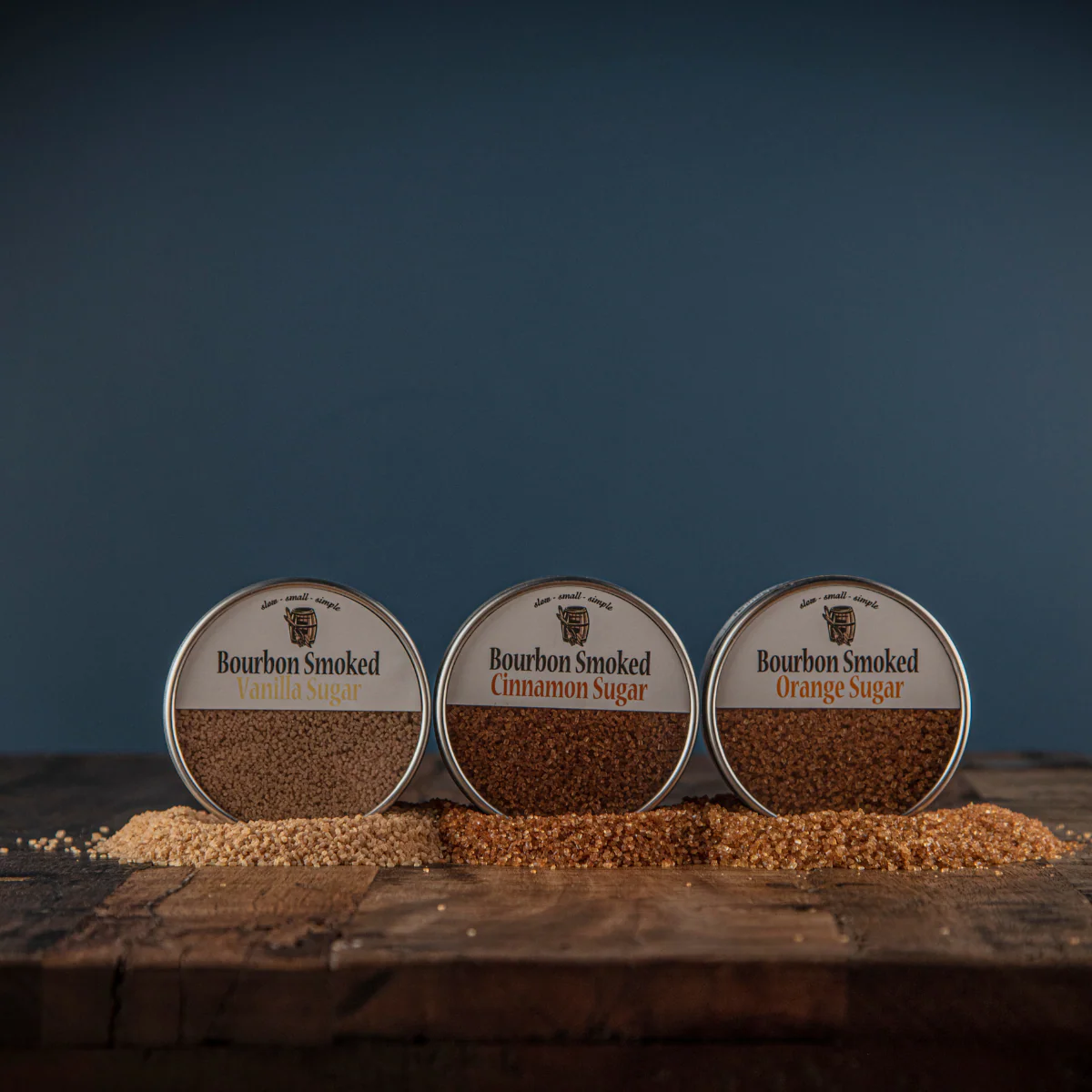 Bourbon Smoked Sugars Trio - Orange, Vanilla, Cinnamon - Image 3