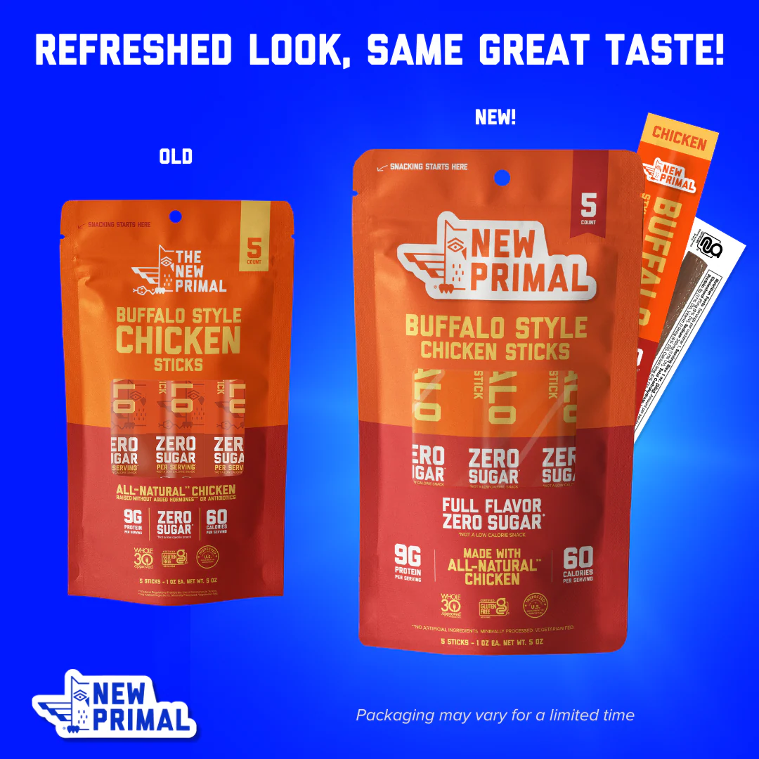 Buffalo Style Chicken Sticks, All-Natural Chicken, Zero Sugar (5 Sticks) - Image 2
