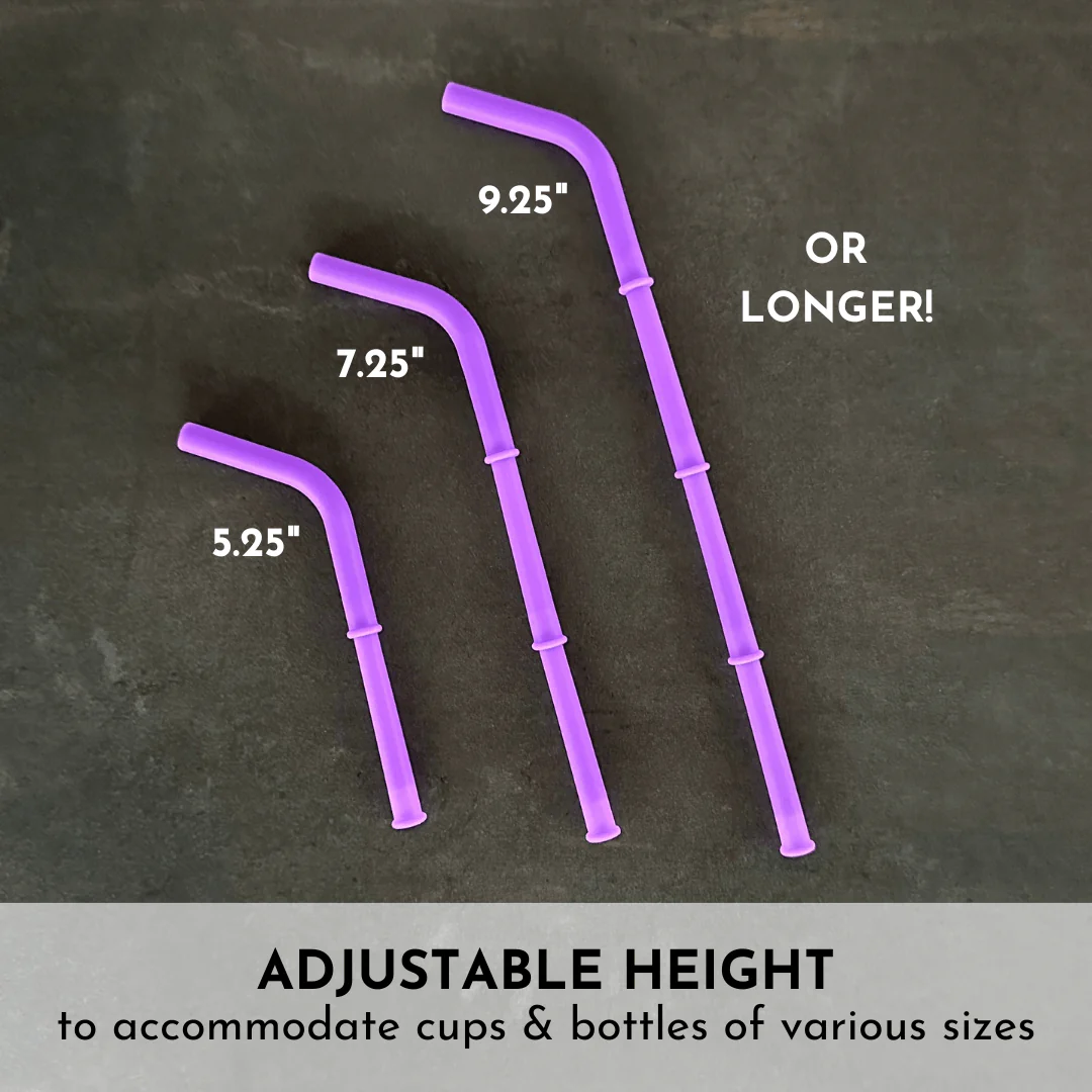 Build-A-Straw Reusable Silicone Straws Family Pack with Storage Container - Image 3