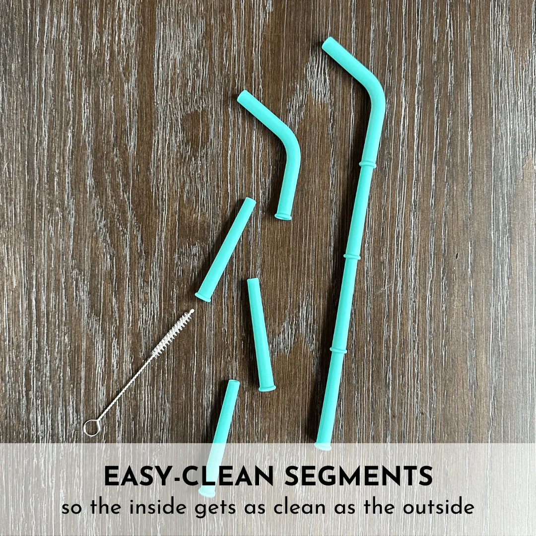 Build-A-Straw Reusable Silicone Straws Family Pack with Storage Container - Image 4