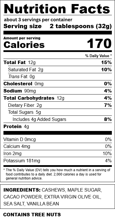 Cacao Cashew Spread - 3.8 oz - Image 3