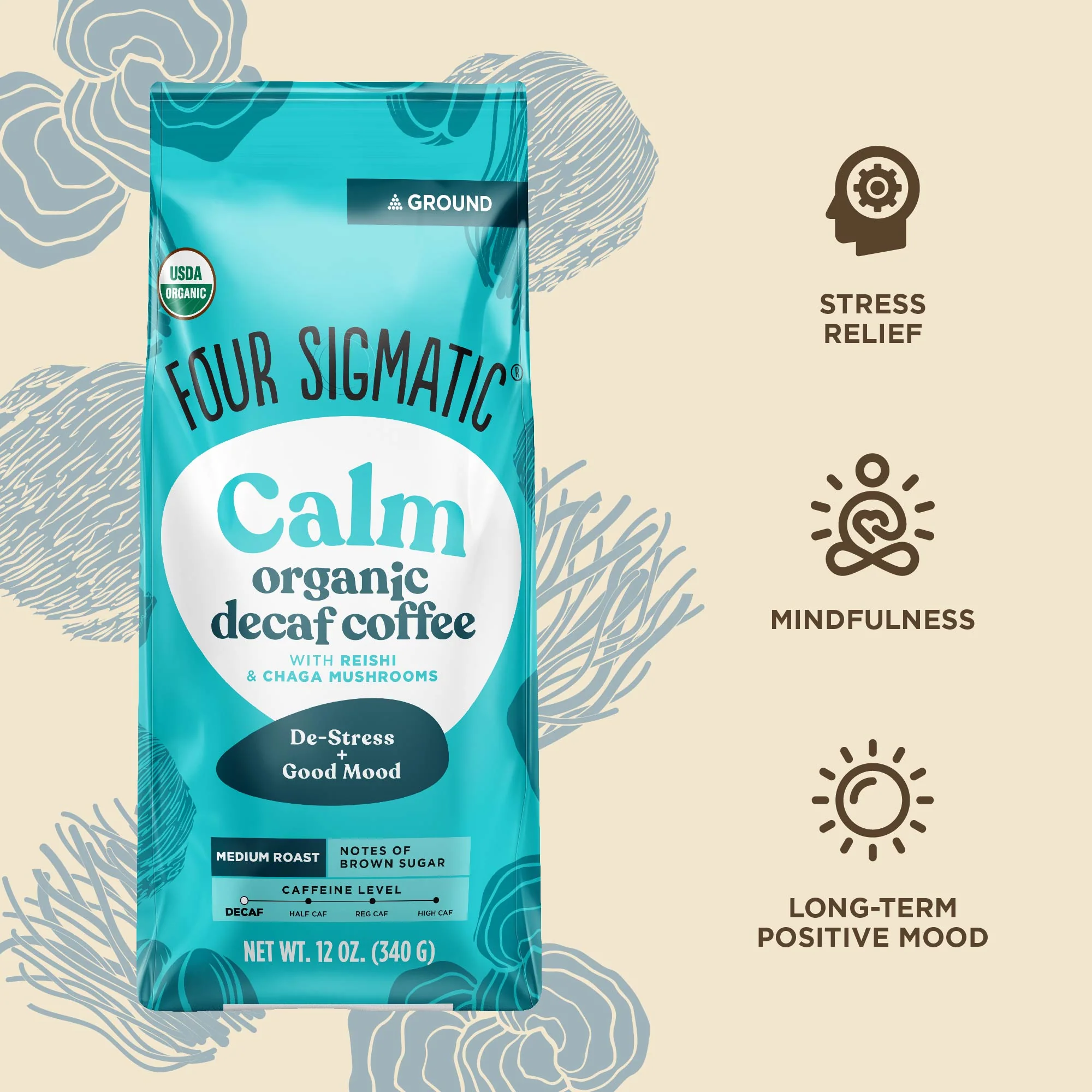 Calm Decaf Ground Coffee - Medium - Image 7