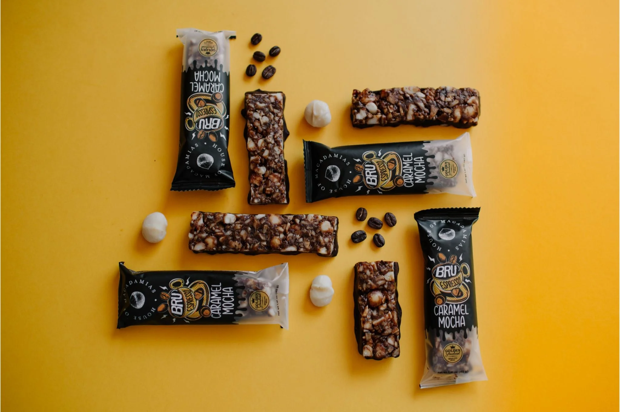 Caramel Mocha Macadamia Nut Snack Bar (Dan Mace's BRU Bar) (12 Bars) - Image 5
