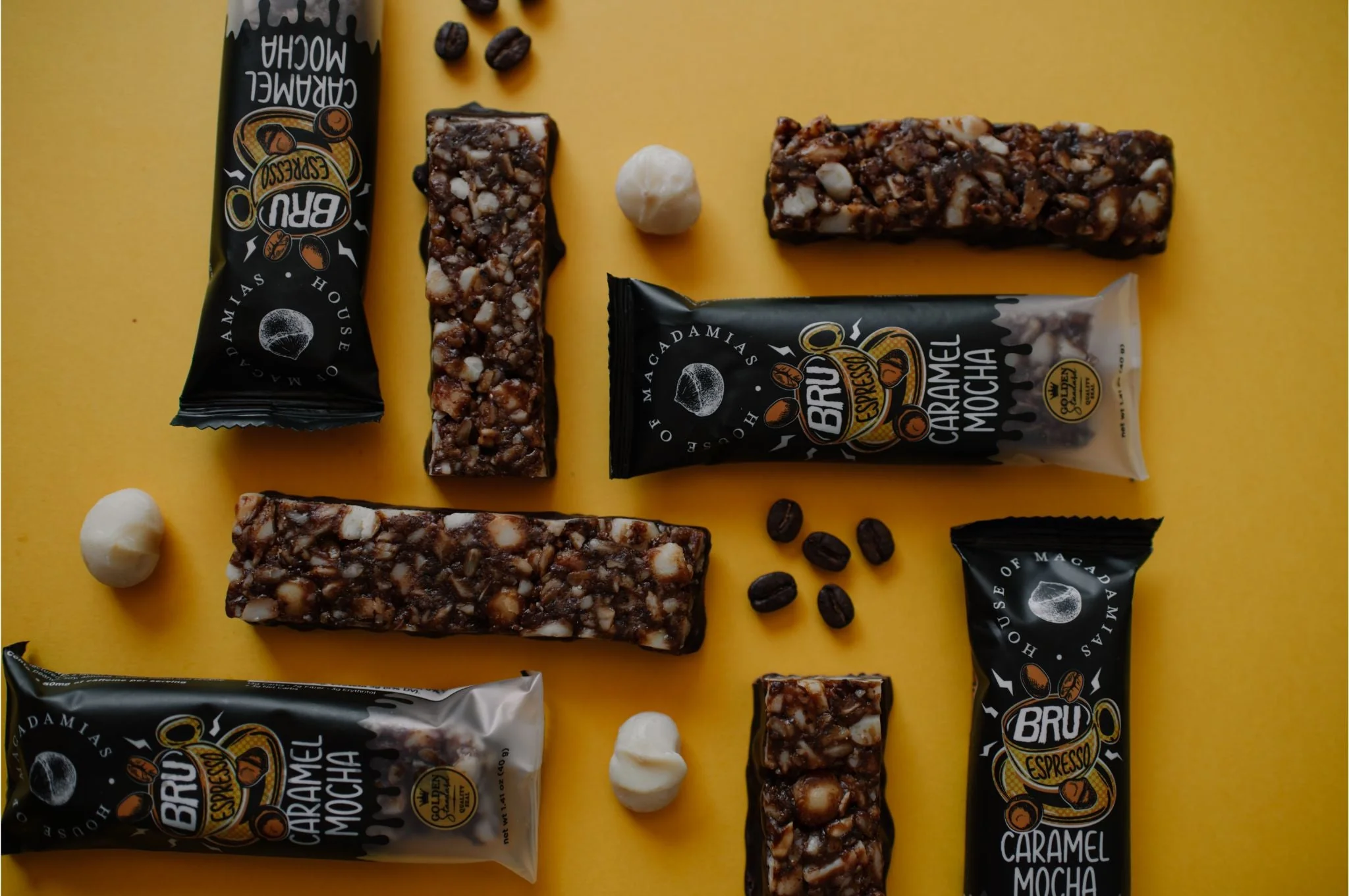 Caramel Mocha Macadamia Nut Snack Bar (Dan Mace's BRU Bar) (12 Bars) - Image 6