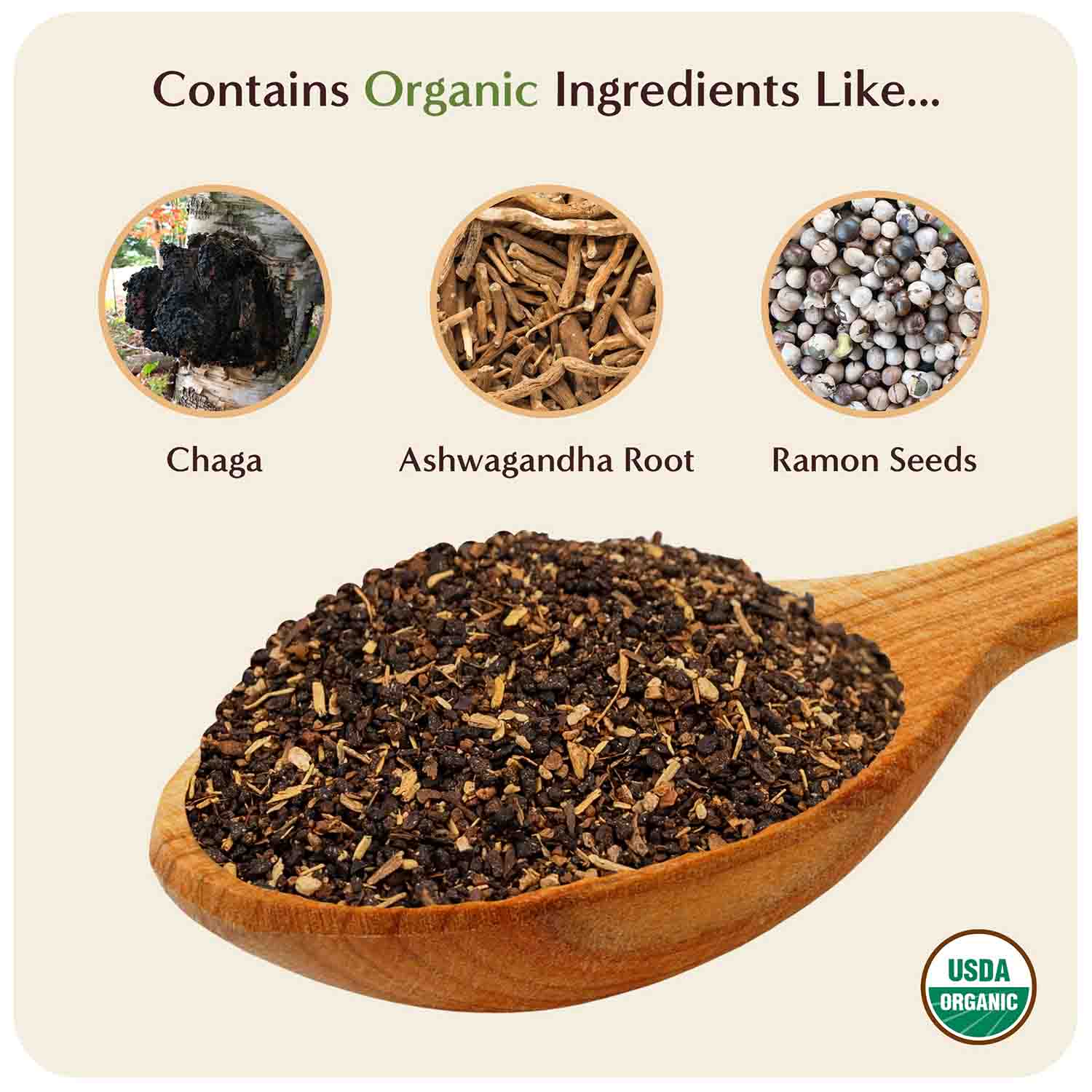Chaga Ashwagandha Butterscotch Cream Mushroom Herbal Coffee - Image 3