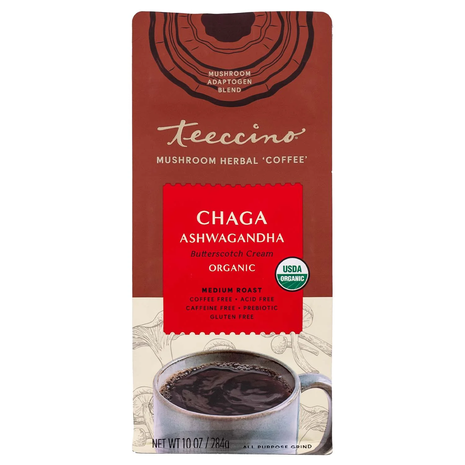 Chaga Ashwagandha Butterscotch Cream Mushroom Herbal Coffee - Image 4
