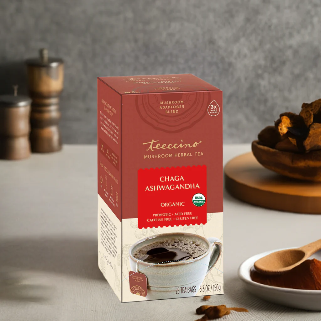 Chaga Ashwagandha Butterscotch Cream Mushroom Herbal Tea - Image 3