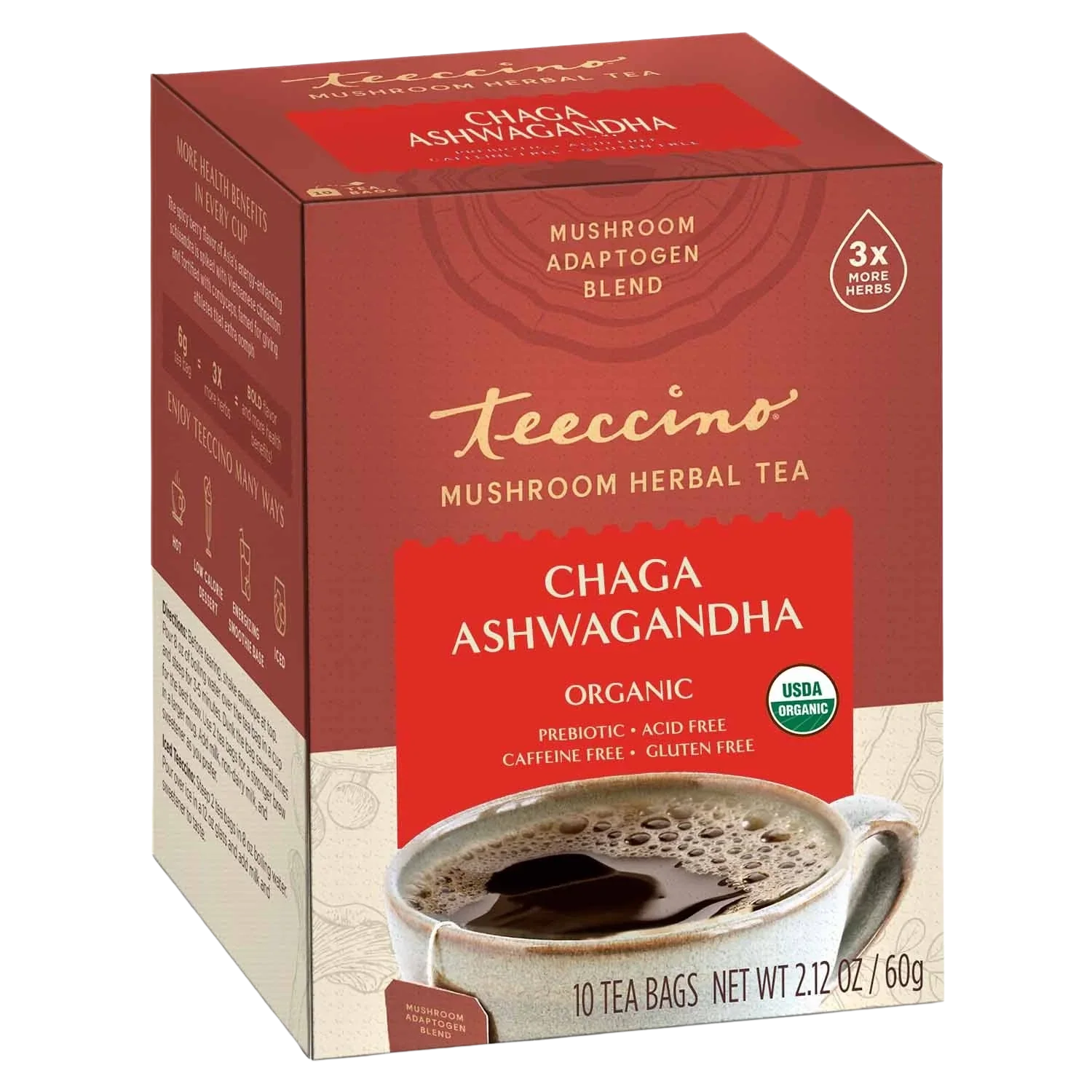 Chaga Ashwagandha Butterscotch Cream Mushroom Herbal Tea - Image 5