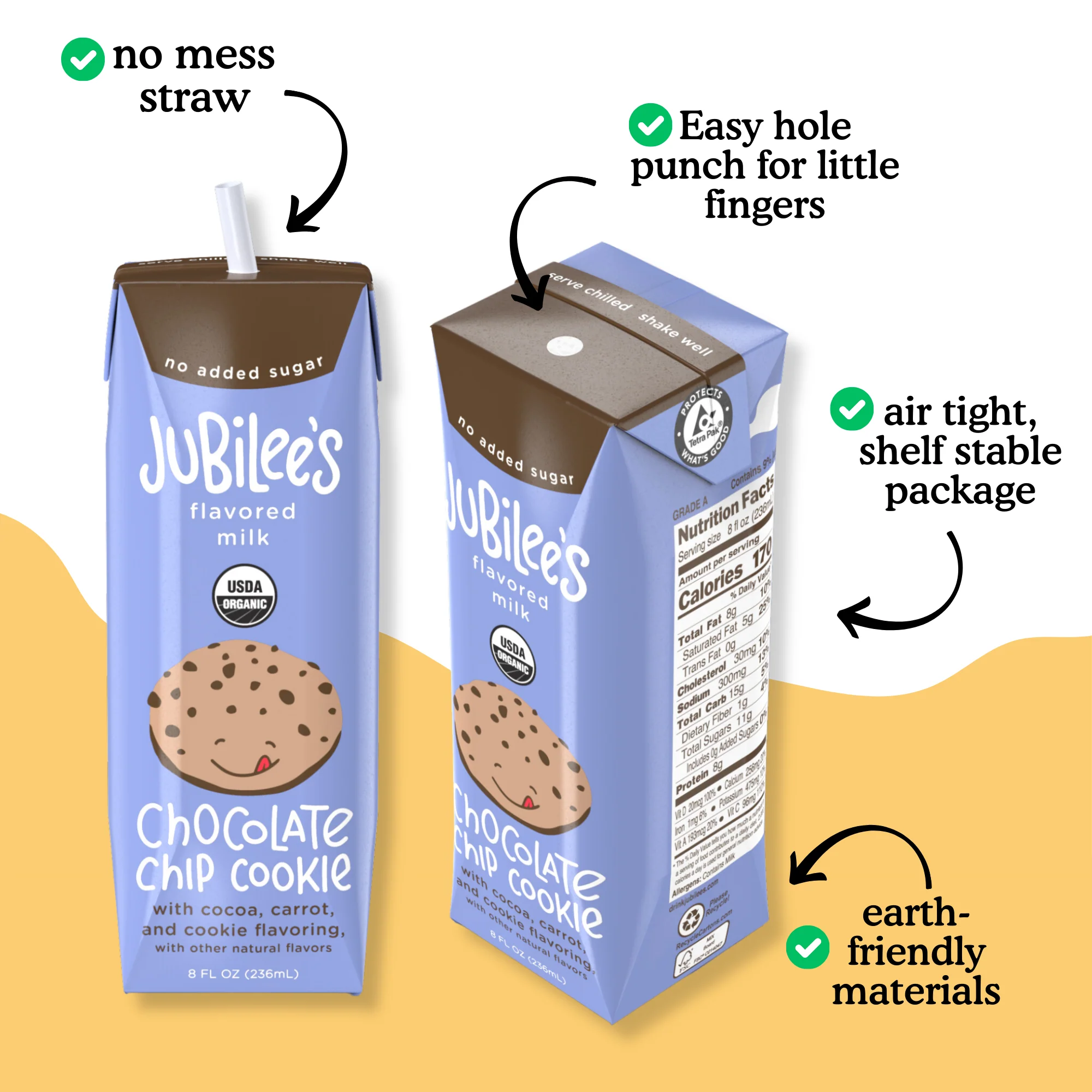 Chocolate Chip Cookie Organic Whole Milk Boxes, 12-pack - Image 6
