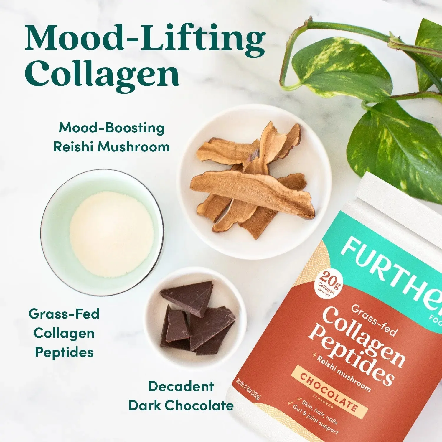 Chocolate Collagen Peptides Powder - Image 3