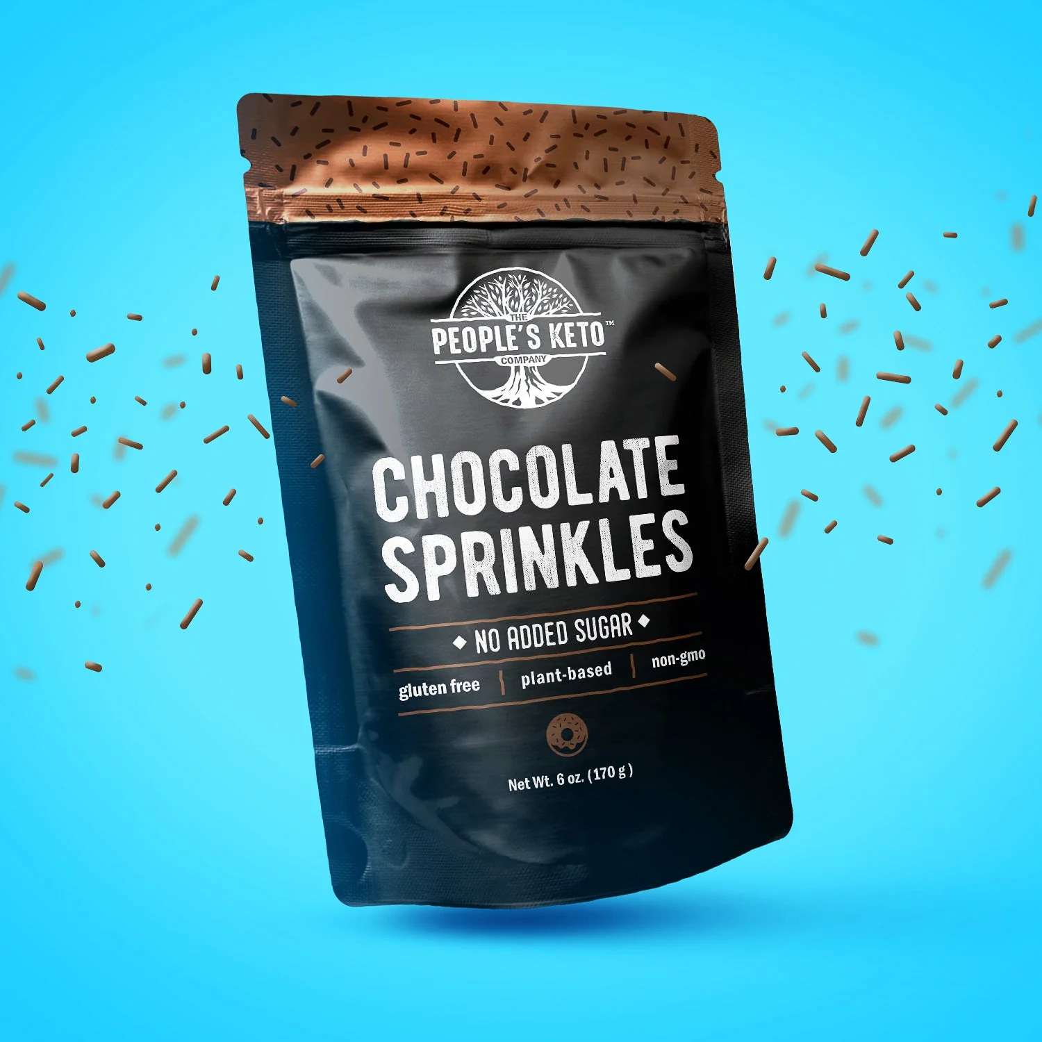 Chocolate Keto Sprinkles, Dye Free, Non-GMO, Plant-Based, No Artificial Coloring, 6 oz. - Image 6