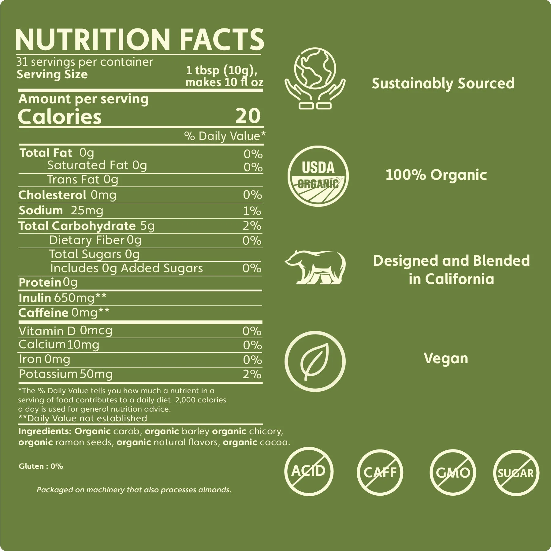 Chocolate Raspberry Chicory Herbal Coffee - Image 3