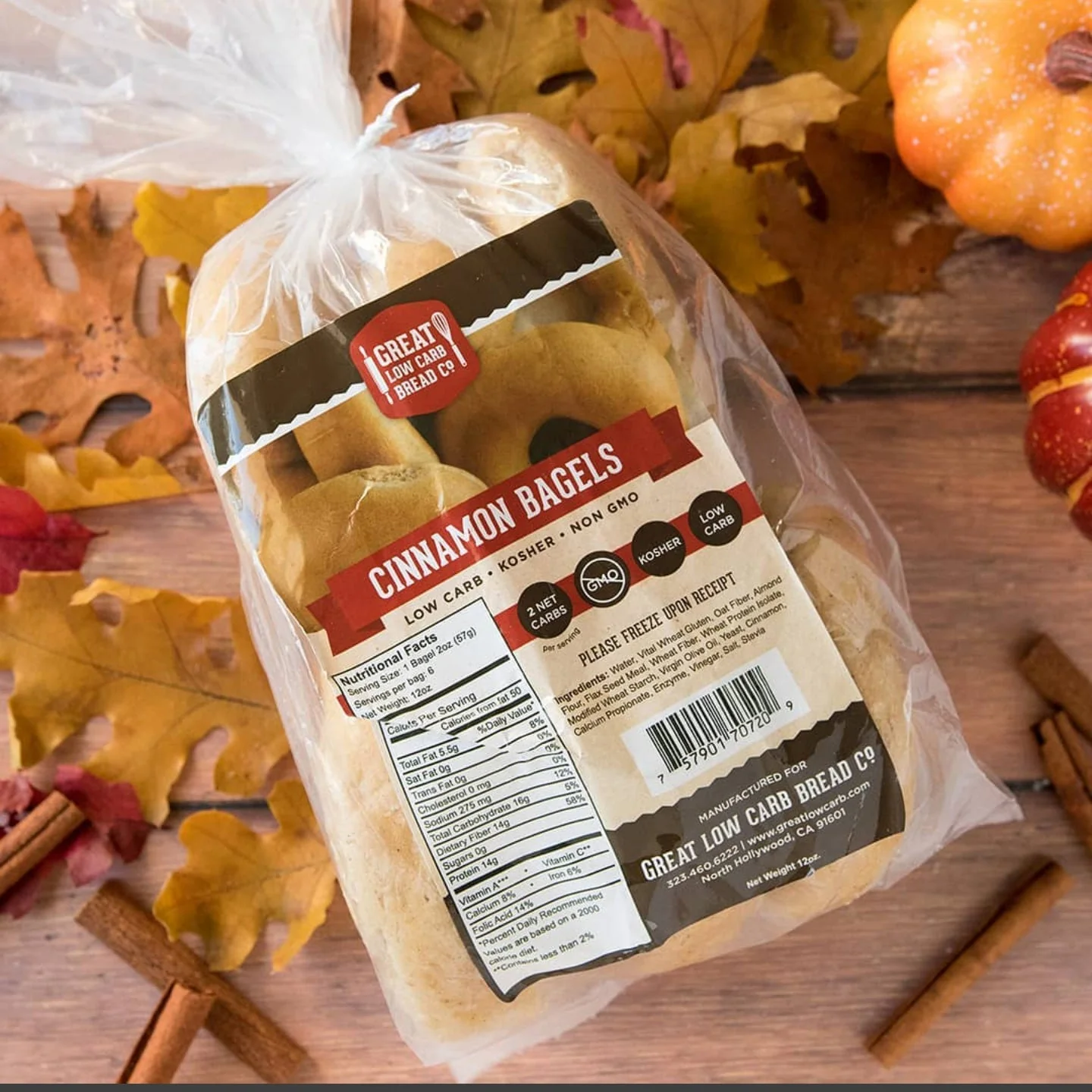 Cinnamon Bagel - 0g Net Carb, High in Protein, High Fiber, Non-GMO - Image 3