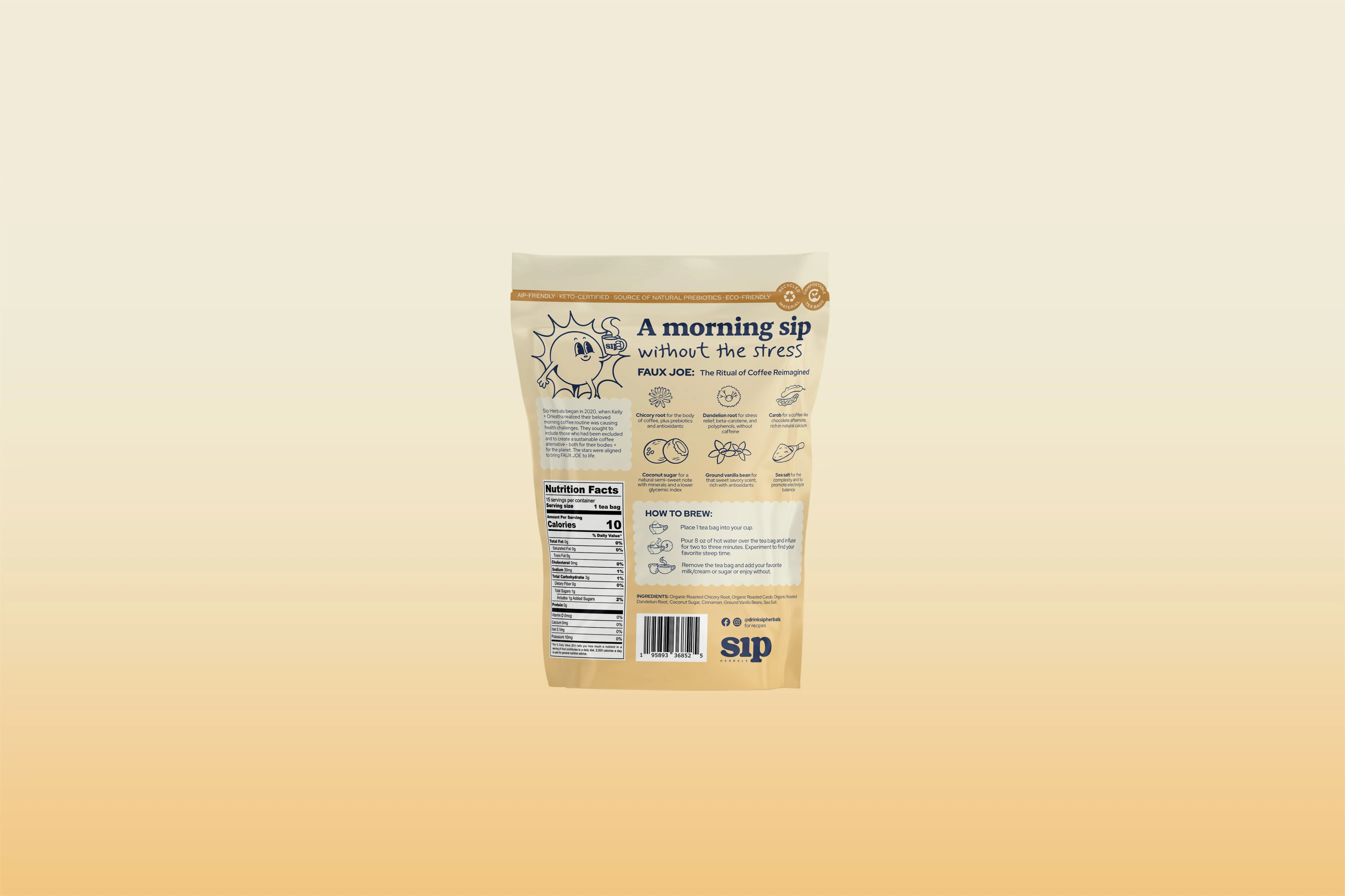 Cinnamon Roll Coffee Alternative Tea Bags (15 ct) - Image 3