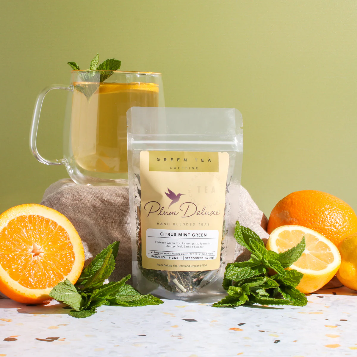 Citrus Mint Green Tea (Lemon - Orange - Lemongrass - Mint) - Image 2
