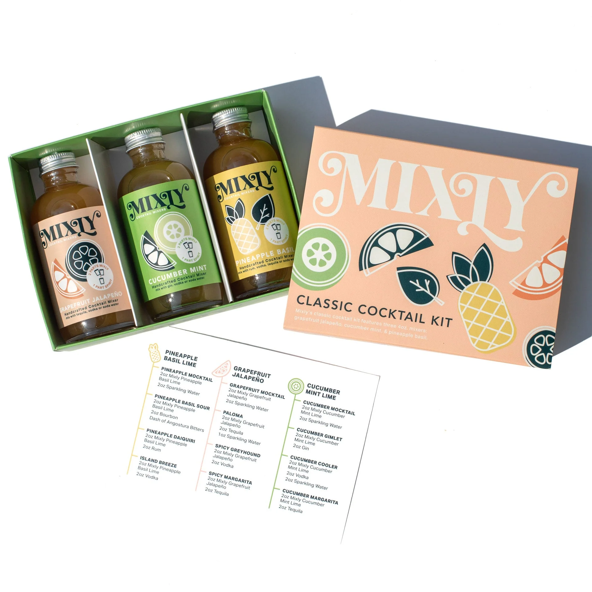 Classic Cocktail Mixer Set | Non Alcoholic Cocktail Mixers & Margarita Mixer Gift Kit - Image 2
