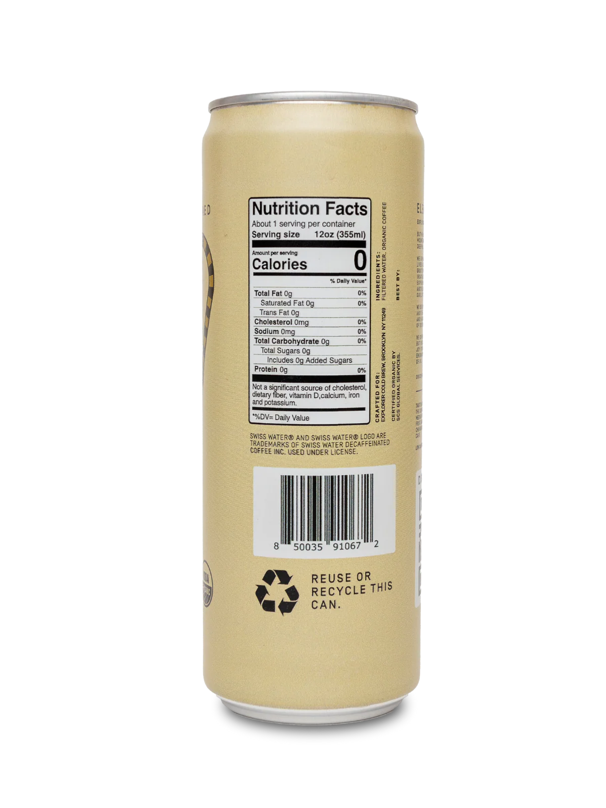 RTD Cold Brew Cans | Choose Your Caffeine Level | Unsweetened 12-Pack - Image 5
